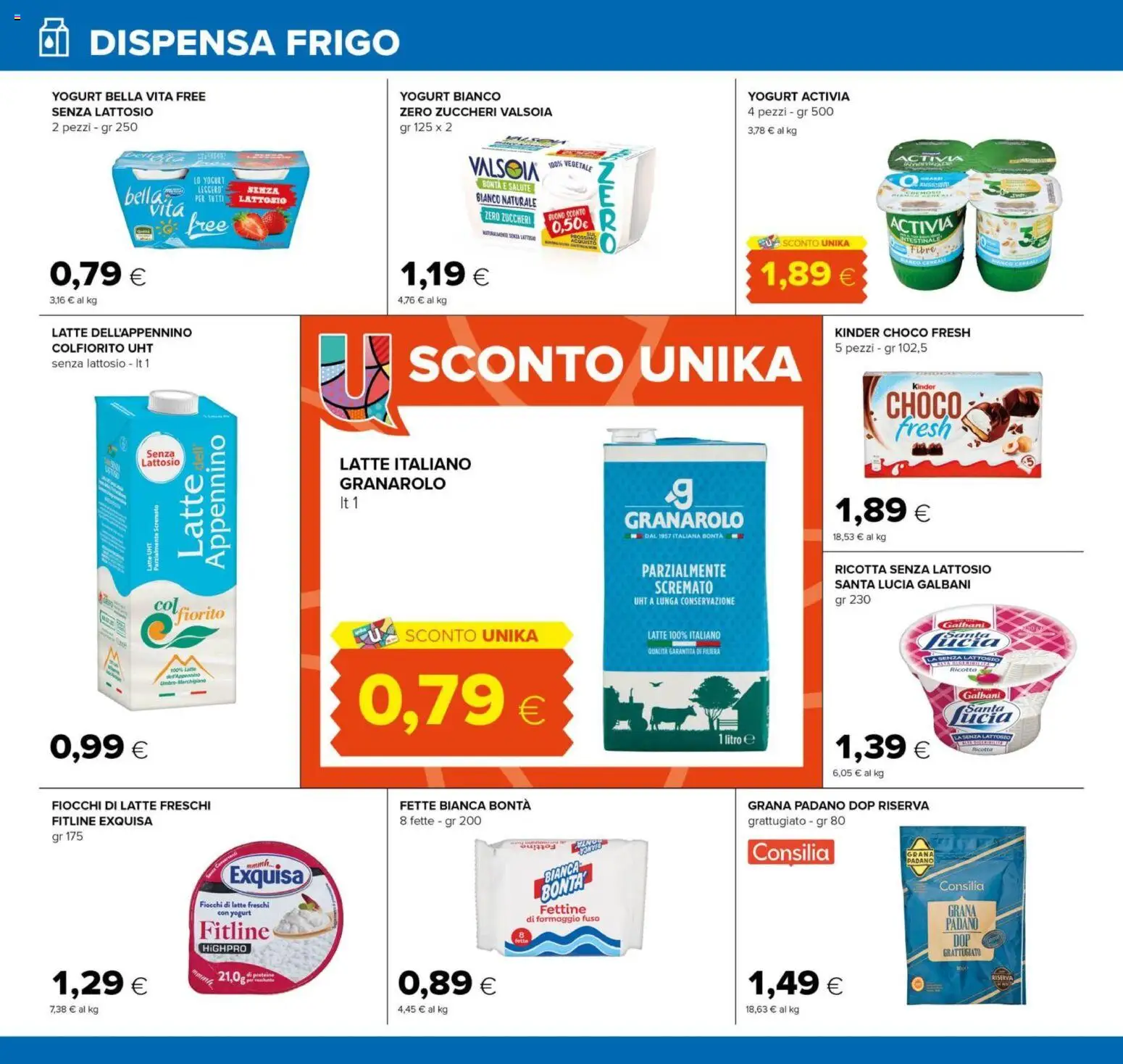 Volantino Tigre del 21/08/2026 | Pagina: 10 | Prodotti: Grana Padano, Yogurt bianco, Ricotta senza lattosio, Formaggio fuso