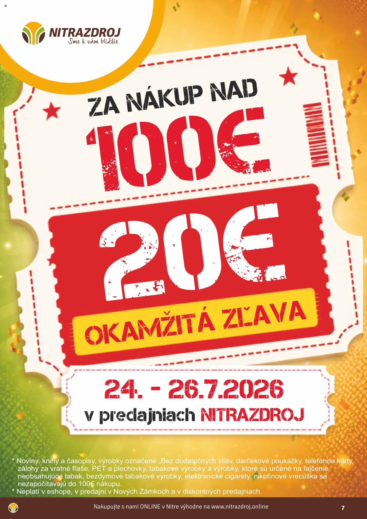 Nové Nitrazdroj akcie – leták je platný od 17.07.2026 | Strana: 7