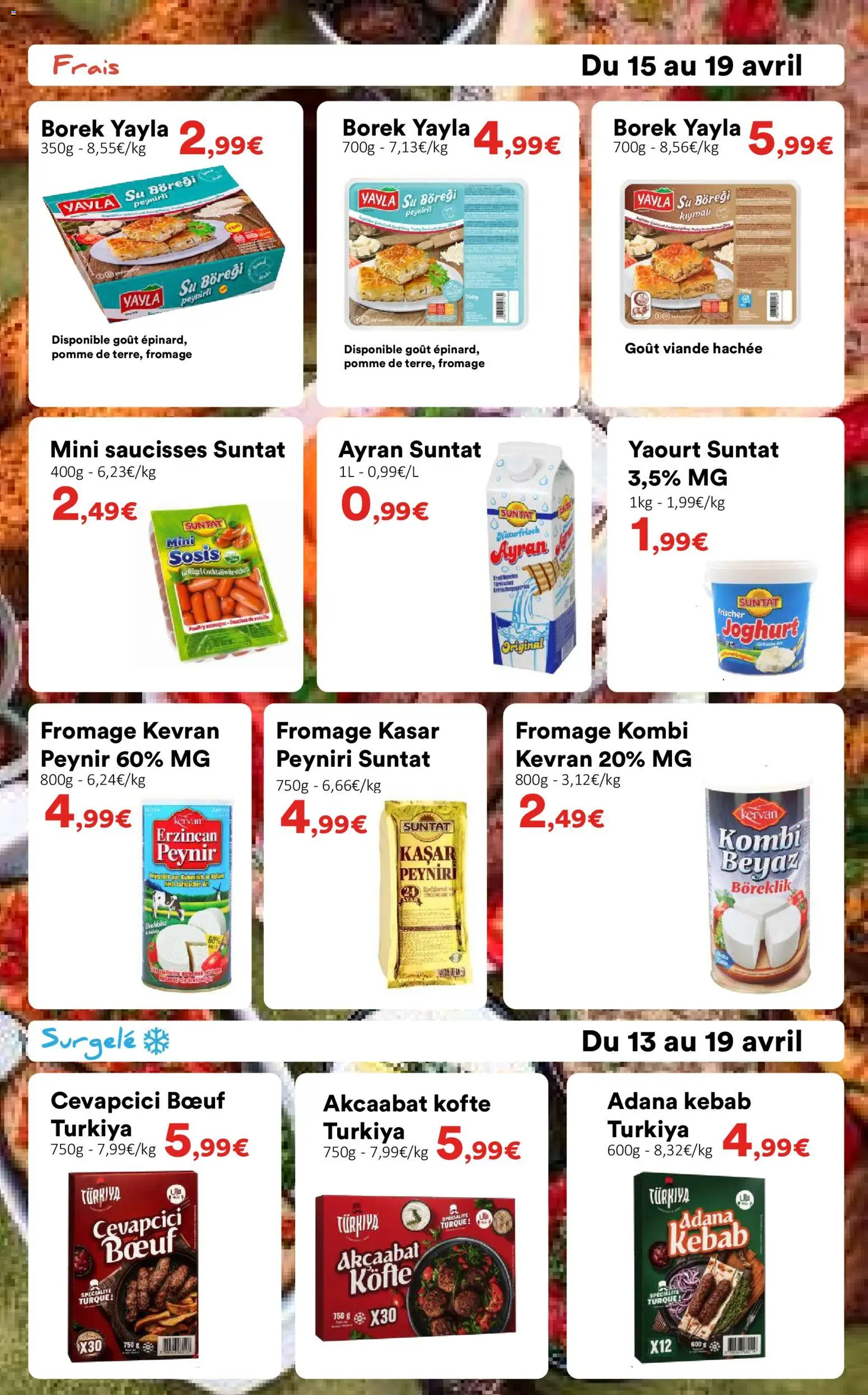 {H1} | Page: 2 | Produits: Volaille, Viande hachée, Yaourt, Viande