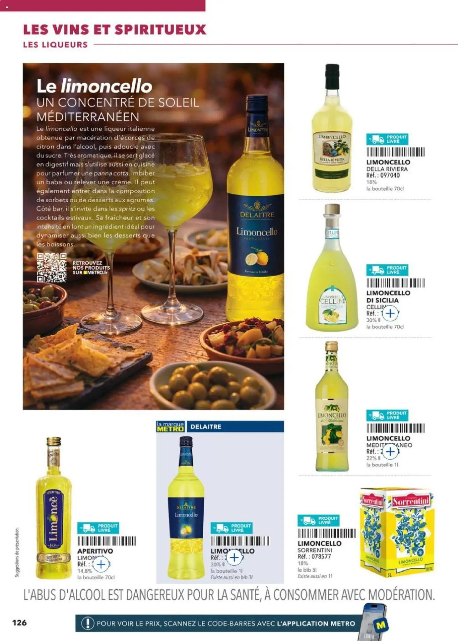 {H1} | Page: 126 | Produits: Citron, Liqueur, Mais, Livre
