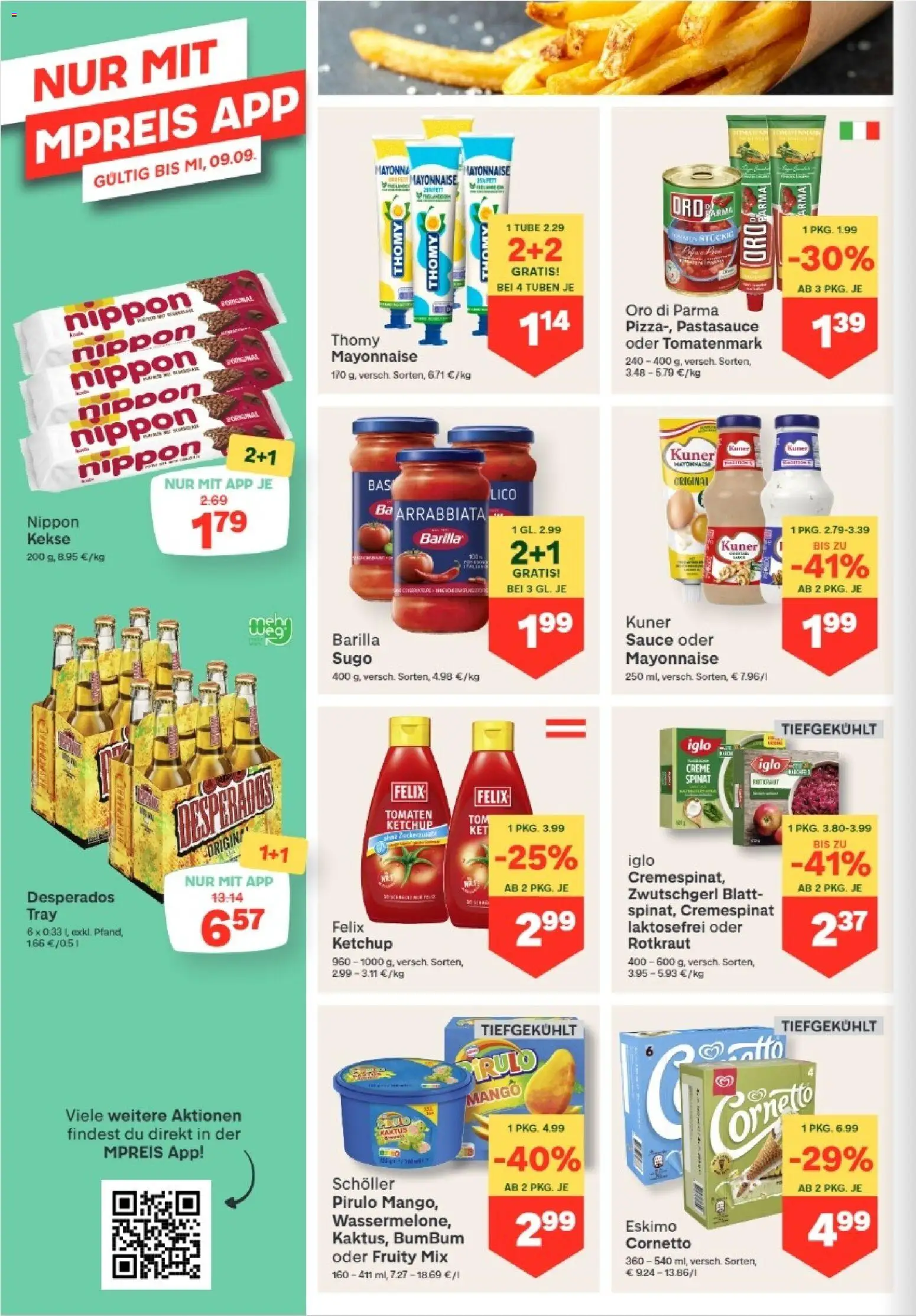 MPREIS Lenzing gültig ab 27.08.2026 | Seite: 8 | Produkte: Desperados, Ketchup, Kekse, Mango