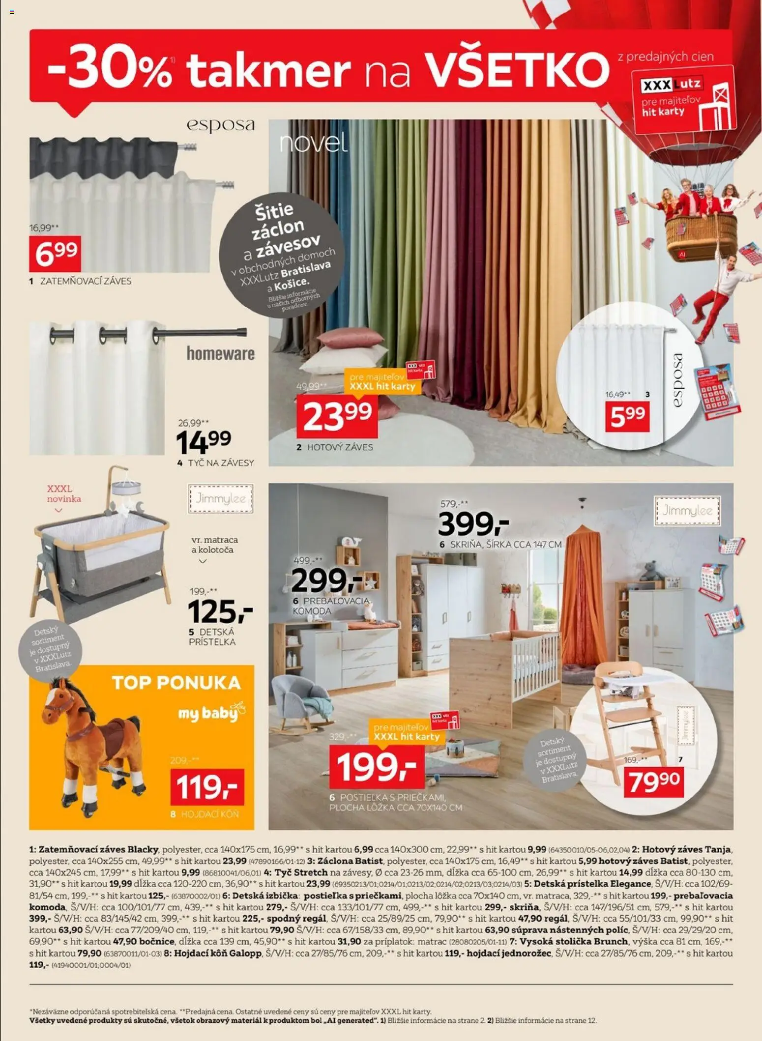 Nové XXXLutz akcie – leták je platný od 14.09.2026 | Strana: 14 | Produkty: Matrac, Závesy, Prebaľovacia komoda, Komoda