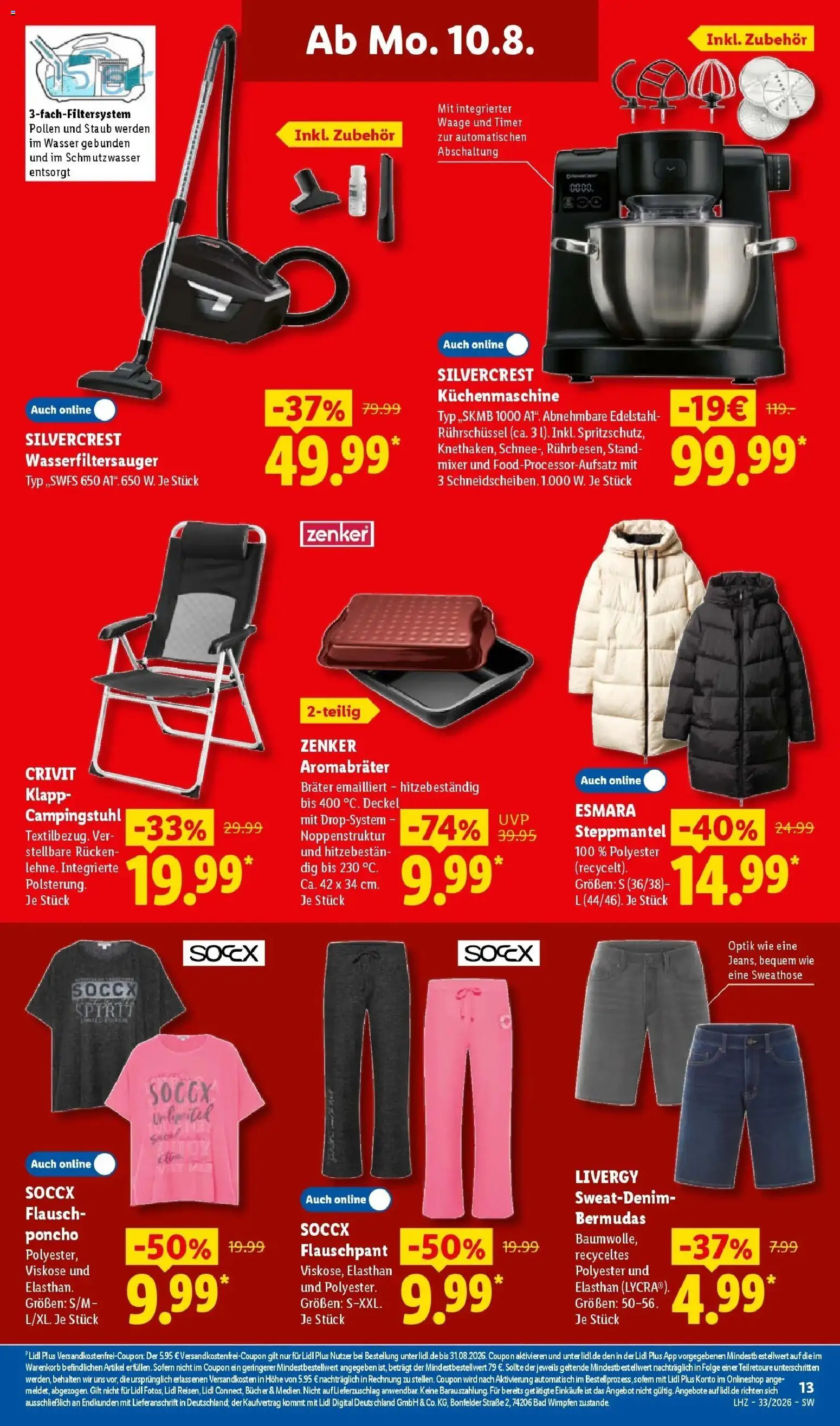Lidl Prospekt Villingen-schwenningen – gültig ab 10.08.2026 | Seite: 29 | Produkte: Bermuda, Poncho, Mixer, Bad