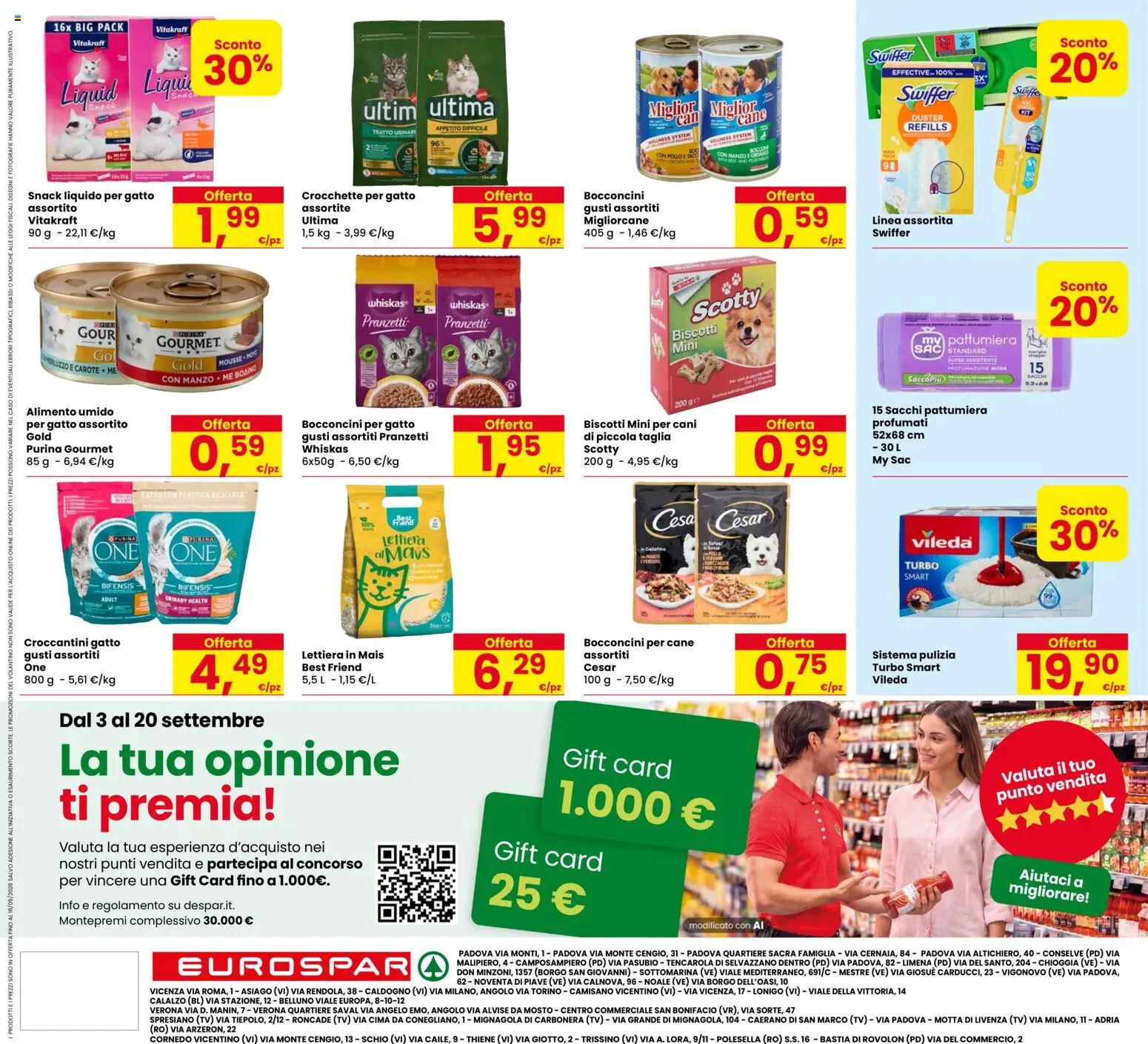 Volantino Eurospar del 03/09/2026 | Pagina: 20 | Prodotti: Pollo, Merluzzo, TV, Pattumiera
