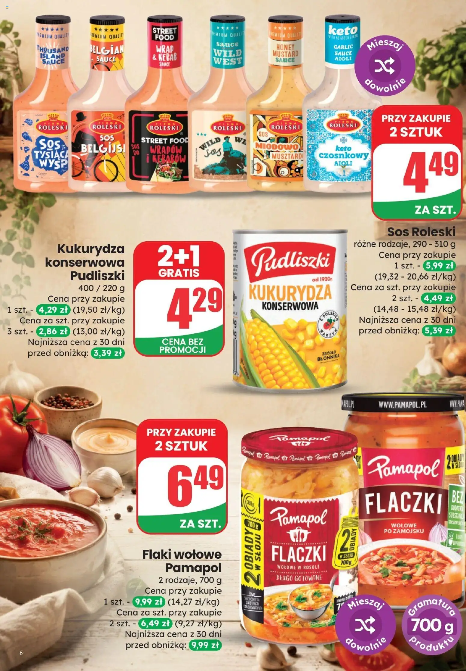 Dino gazetka - Weekendowe Okazje od 10.07.2026 | Strona: 6 | Produkty: Kebab, Kukurydza, Flaki, Sos