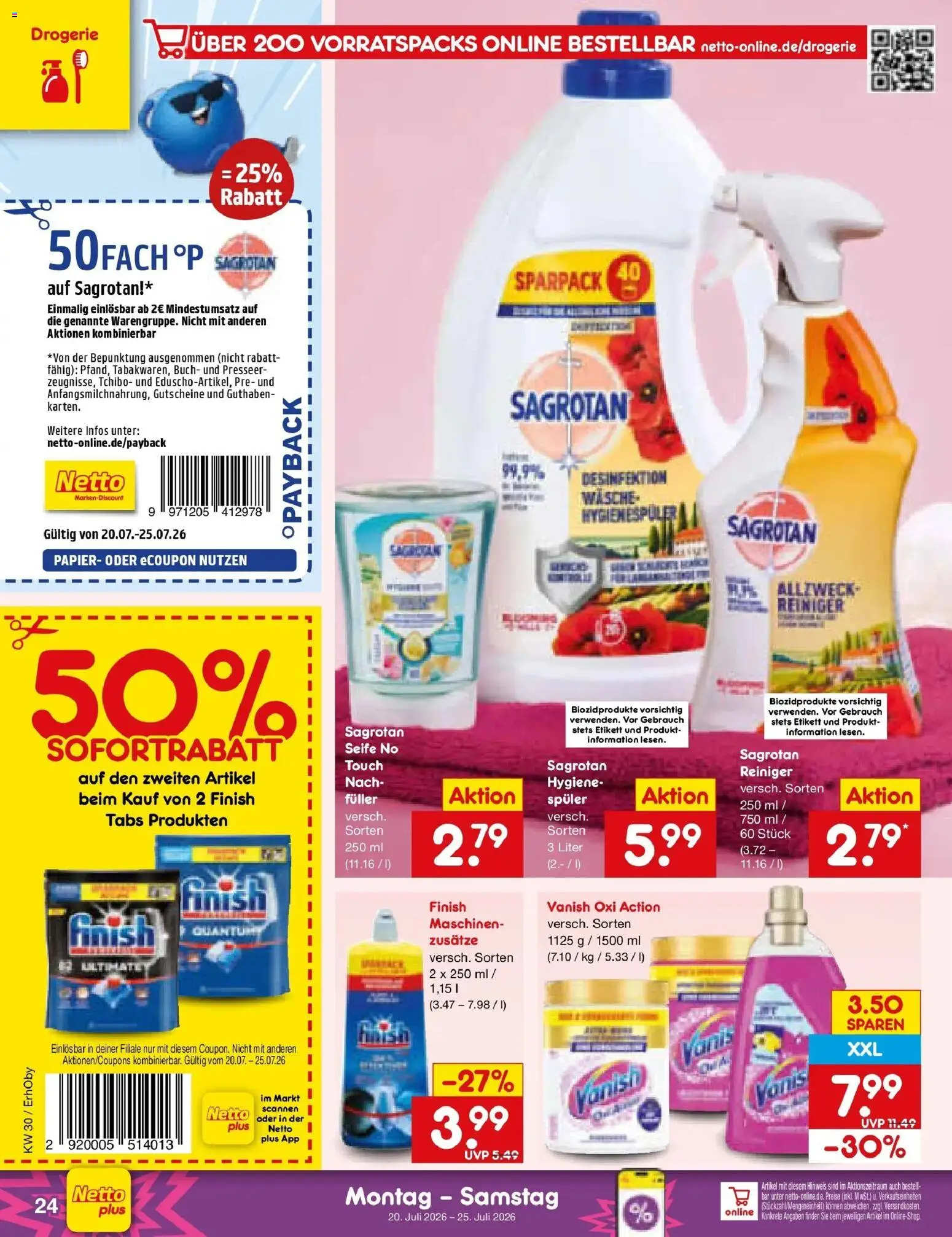 Netto Marken-Discount Prospekt Mauern – gültig ab 20.07.2026 | Seite: 40 | Produkte: Finish, Seife