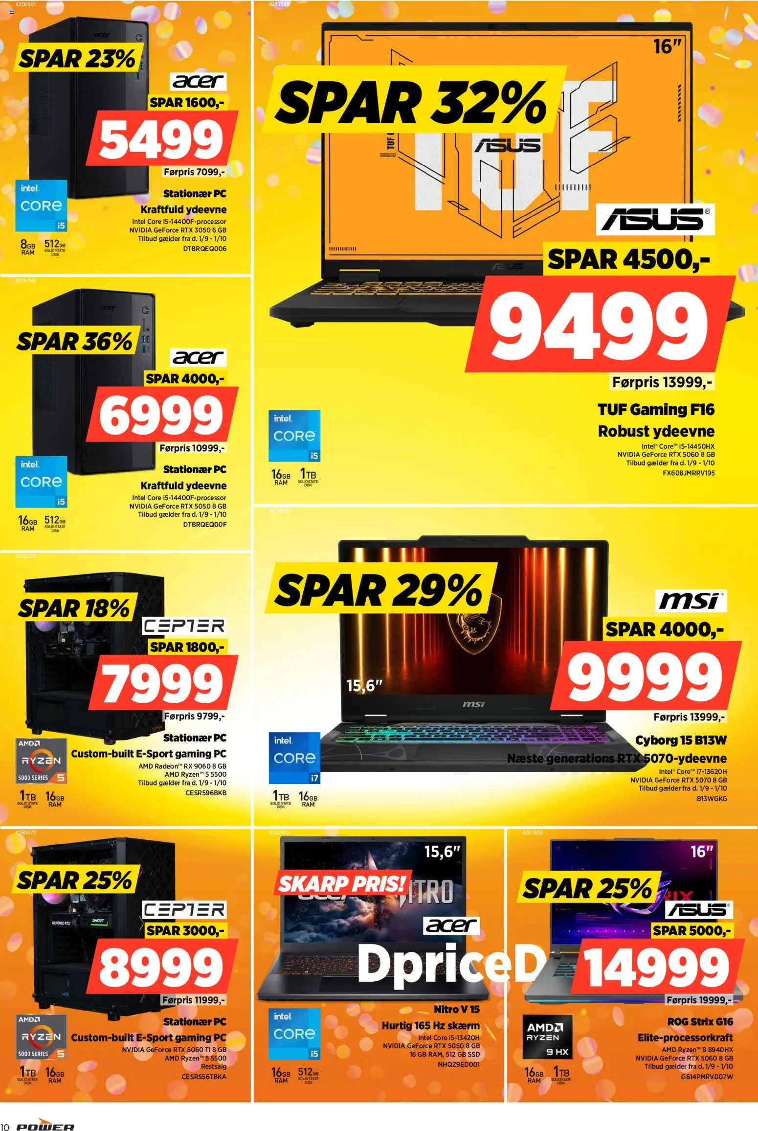 Power tilbudsavis – gyldig fra 04/09/2026 | Side: 10 | Produkter: RAM, Disk, Stationær PC, Gaming PC