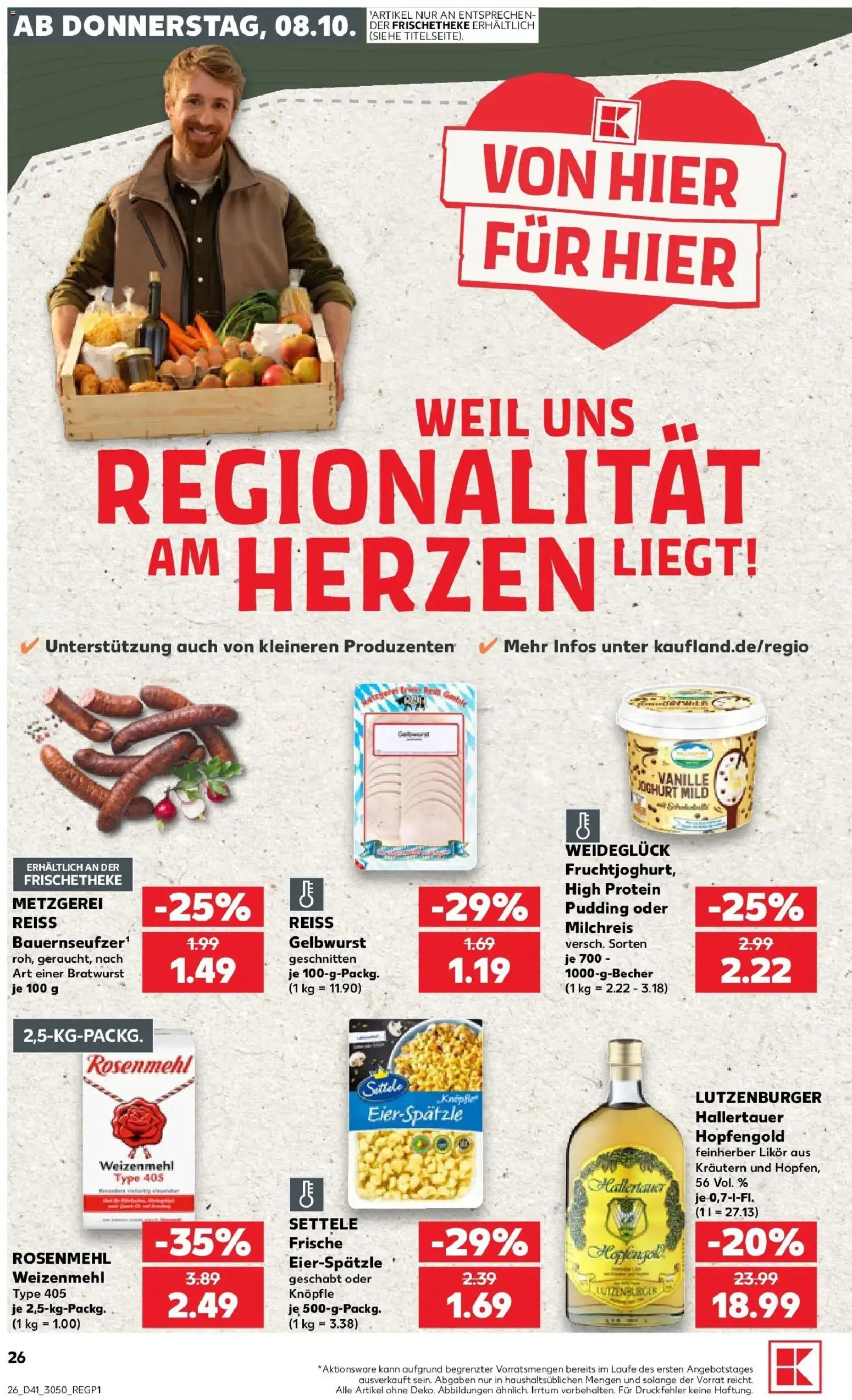 Prospekt Kaufland ab 05.10.2026 » Angebote Online zum Blättern | Seite: 36 | Produkte: Joghurt, Bratwurst, Weizenmehl, Pudding