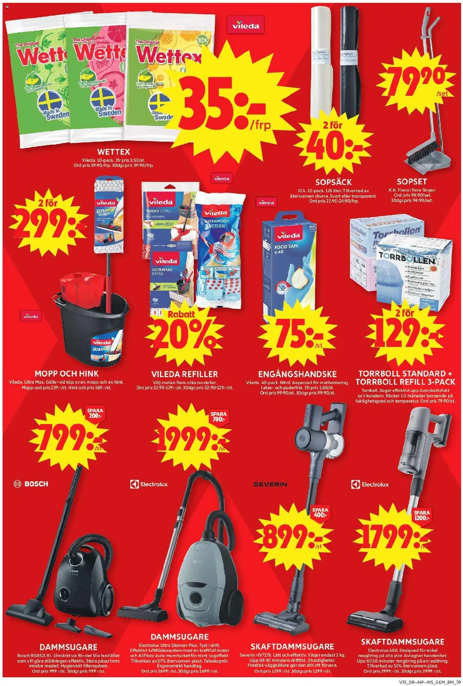 ICA Maxi reklamblad aktuell från 24/08/2026 | Sida: 12 | Produkter: Dammsugare, Gem, Puff, Skaftdammsugare