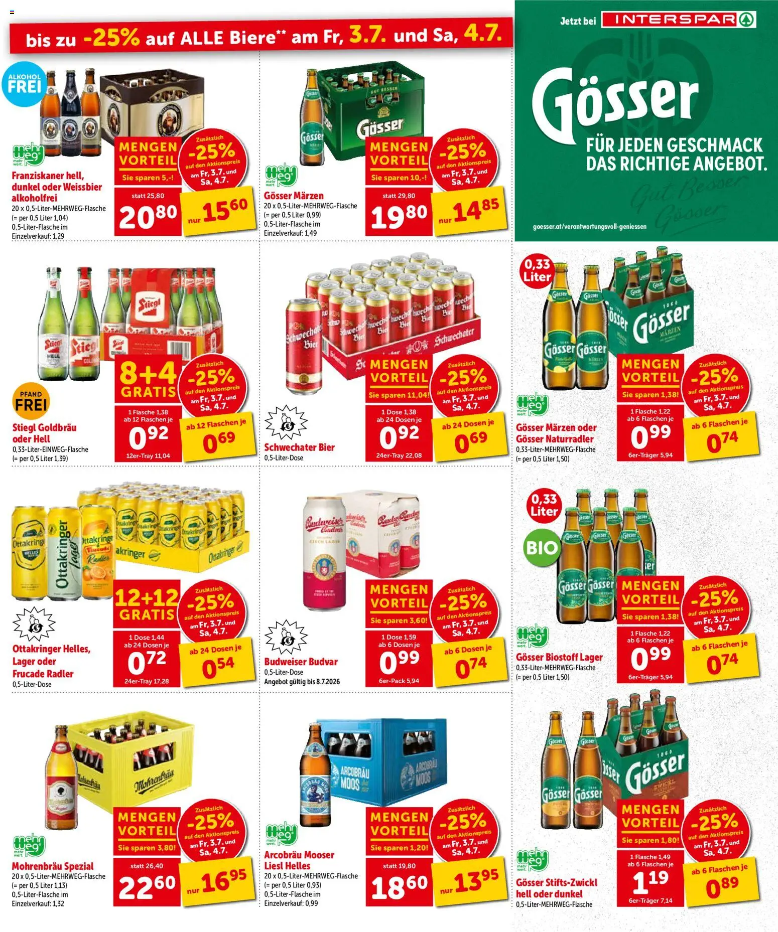 Interspar Flugblatt - Vorarlberg gültig ab 01.07.2026 | Seite: 3 | Produkte: Bier