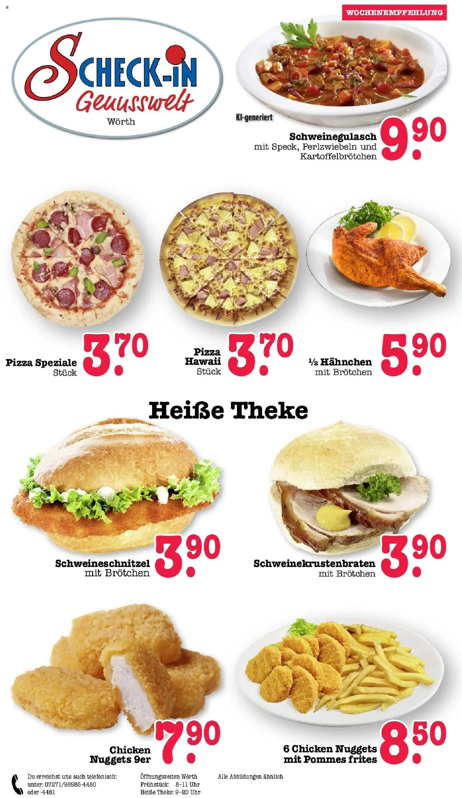 Marktkauf Prospekt Wörth Am Rhein (ab 07.09.2026) » Angebote online | Seite: 12 | Produkte: Schweinegulasch, Theke, Pommes frites, Pizza