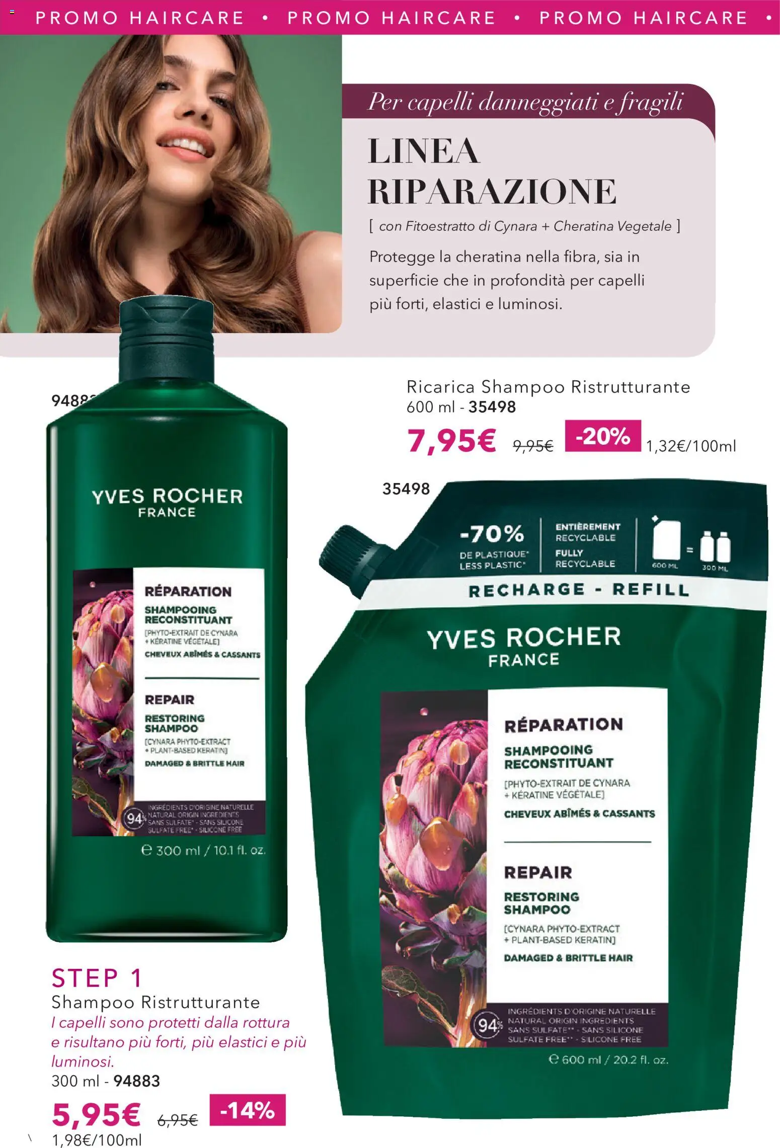 Volantino Yves Rocher del 31/08/2026 | Pagina: 8 | Prodotti: Shampoo, Silicone, Elastici