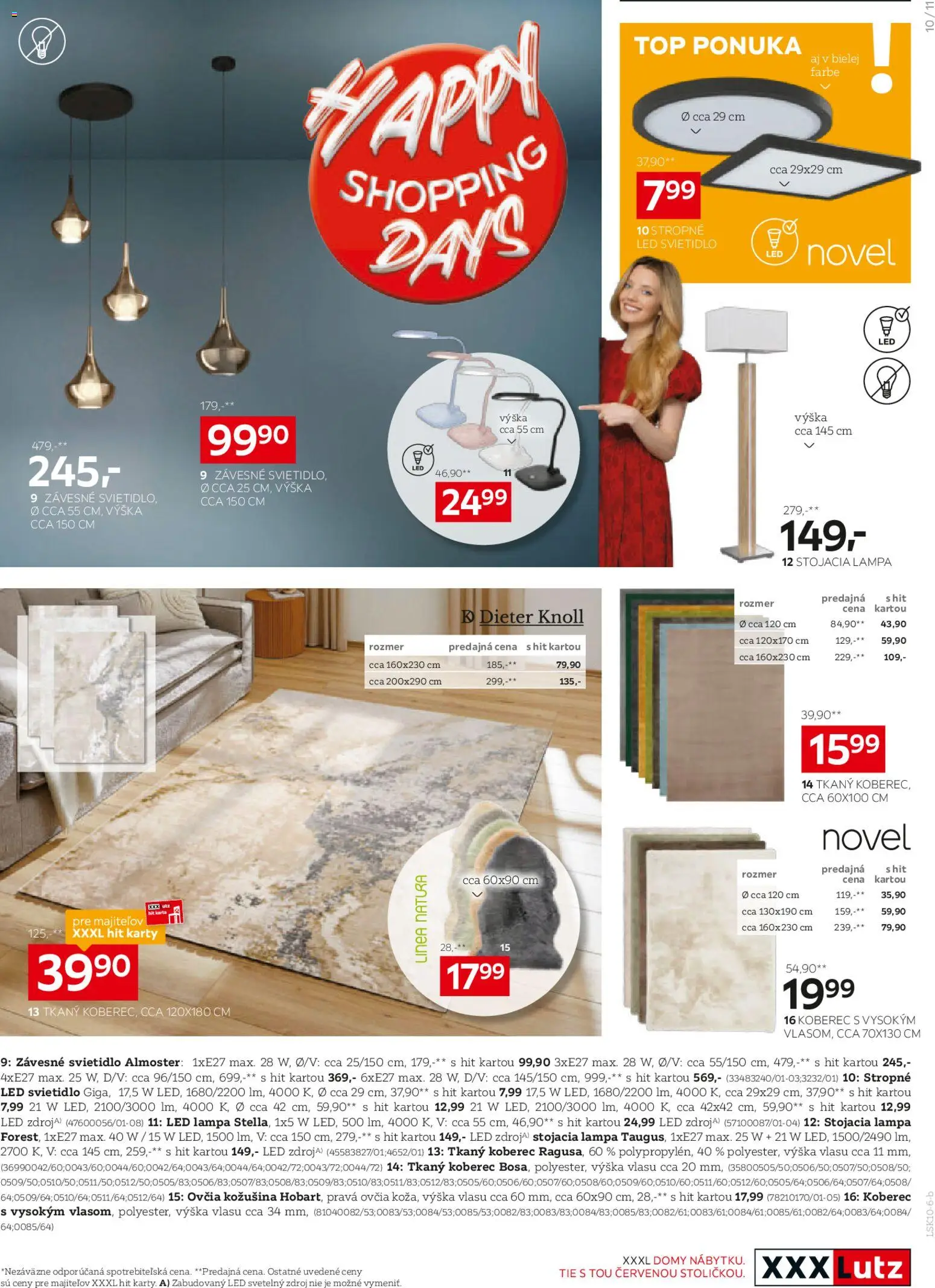 Nové XXXLutz akcie – leták je platný od 26.10.2026 | Strana: 14 | Produkty: Lampa, Závesné svietidlo, Led lampa, Koberec