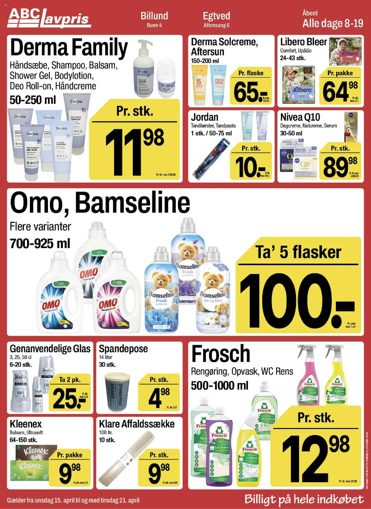Abc Lavpris tilbudsavis – gyldig fra 15.04.2026 | Side: 11 | Produkter: Shampoo, Håndcreme, Tandpasta, Søm