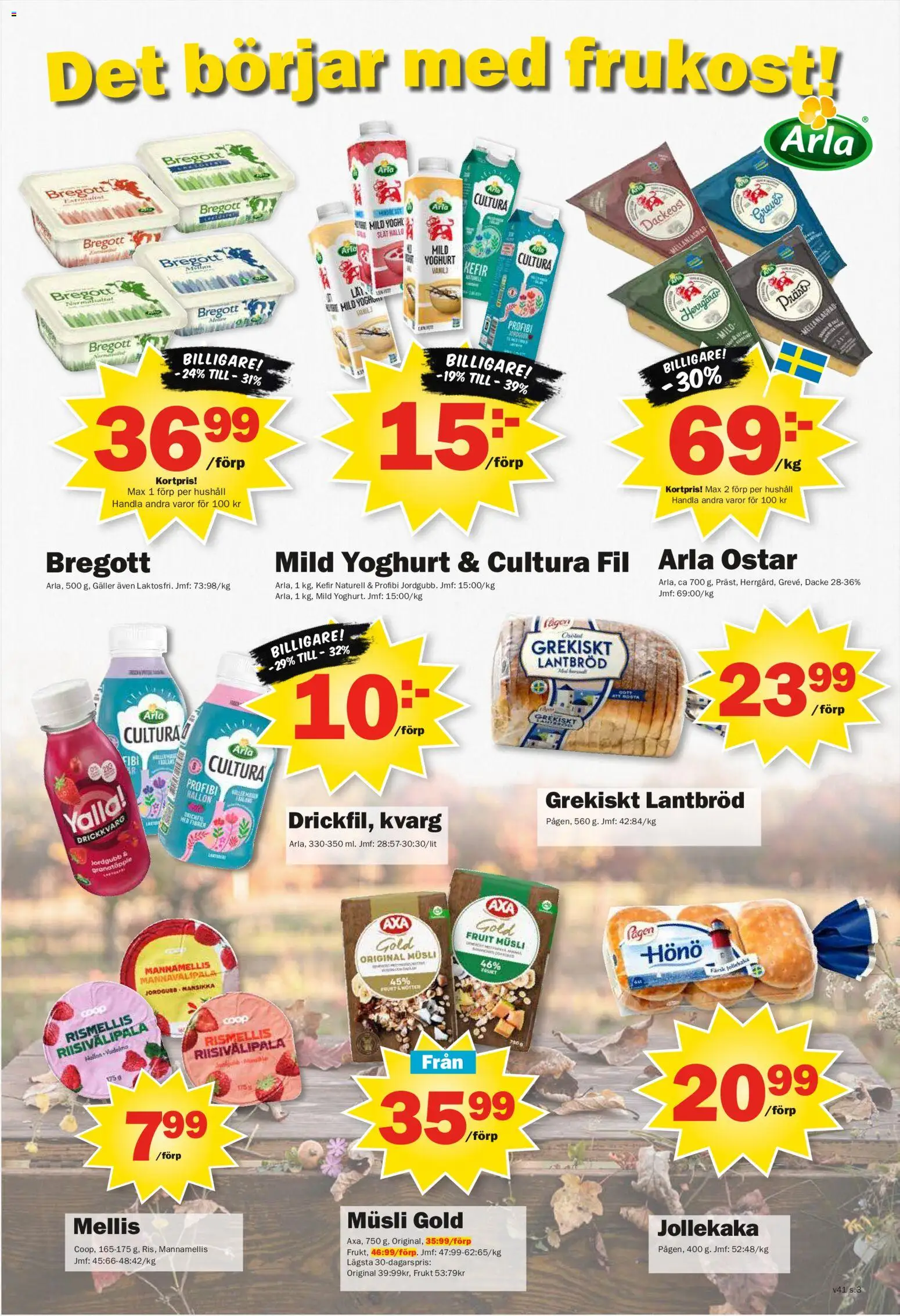 Pekås reklamblad aktuell från 05/10/2026 | Sida: 3 | Produkter: Musli, Yoghurt, Granatäpple, Kvarg