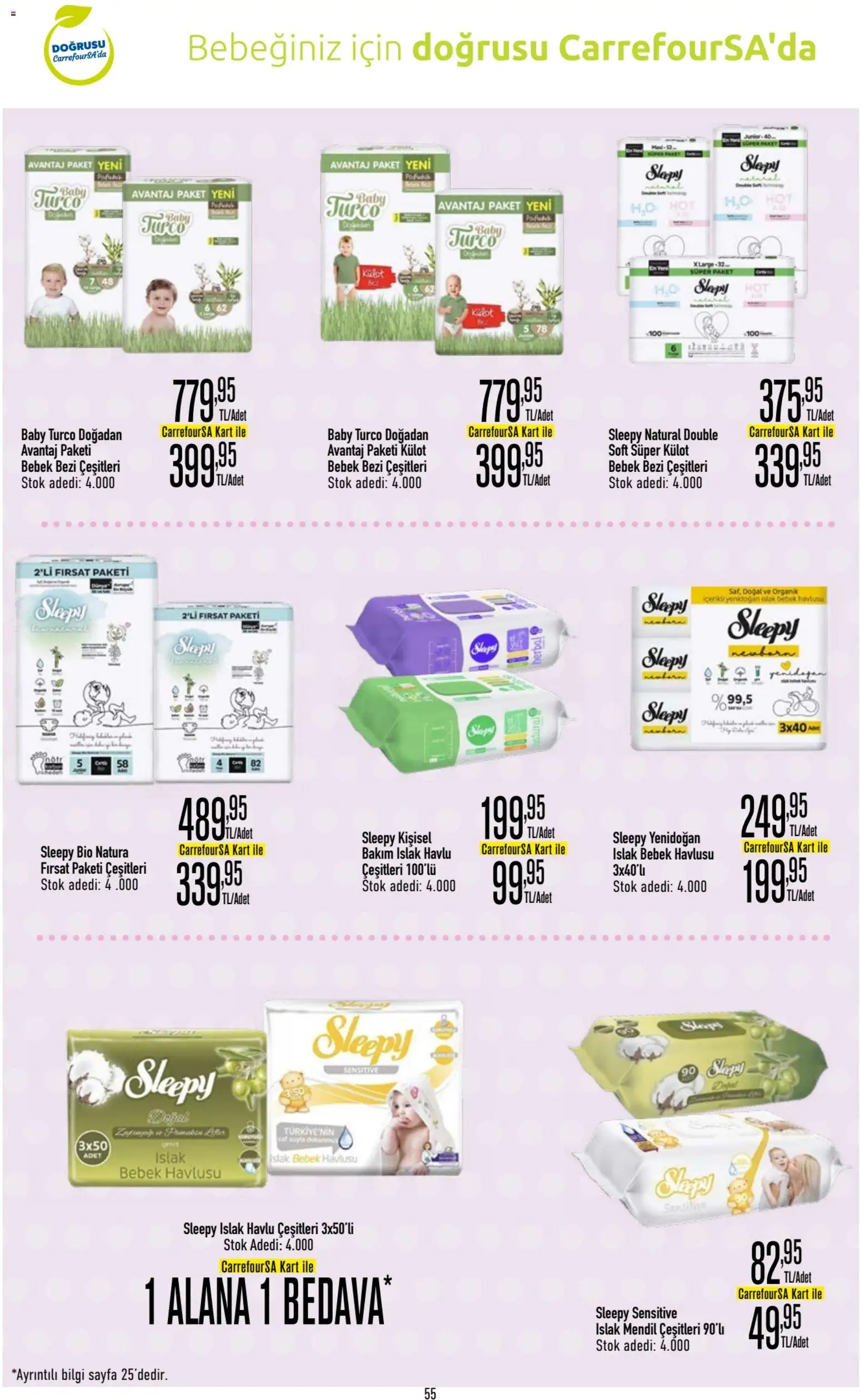 CarrefourSA Katalog - 06 Ağustos 2026 tarihinden itibaren geçerlidir | Sayfa: 55 | Ürünler: Mendil, Külot