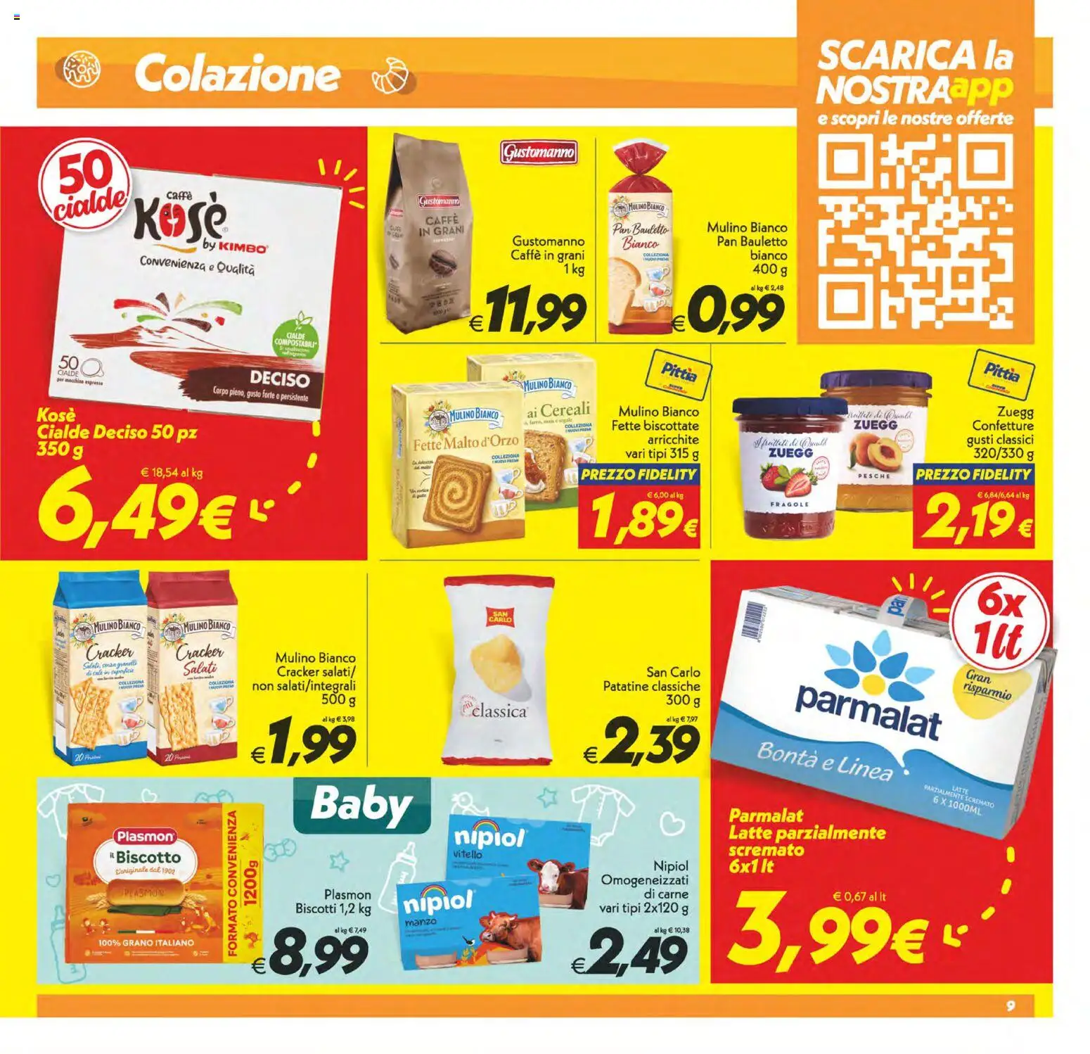 Volantino SuperConveniente del 29.05.2026 | Pagina: 9 | Prodotti: Manzo, Cereali, Caffè in grani, Fette biscottate