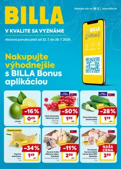 Billa leták platný od 22.07.2026