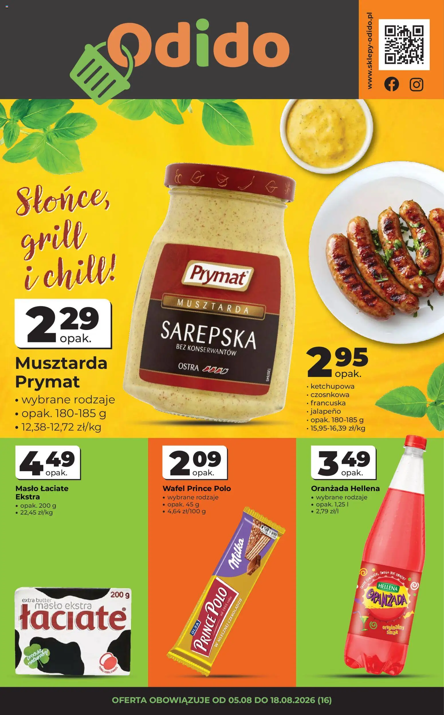 Odido gazetka od 05.08.2026 | Strona: 1 | Produkty: Grill, Milka, Masło, Masło łaciate