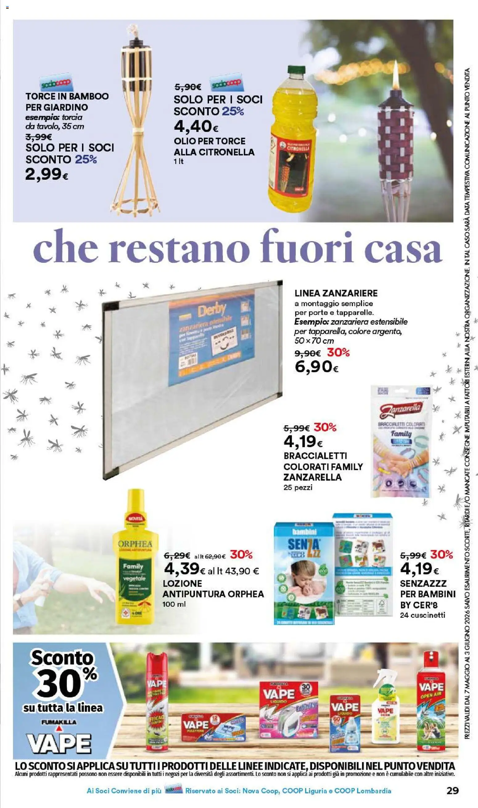 Volantino Ipercoop del 07.05.2026 | Pagina: 29 | Prodotti: Torcia, Olio, Data, Zanzariera