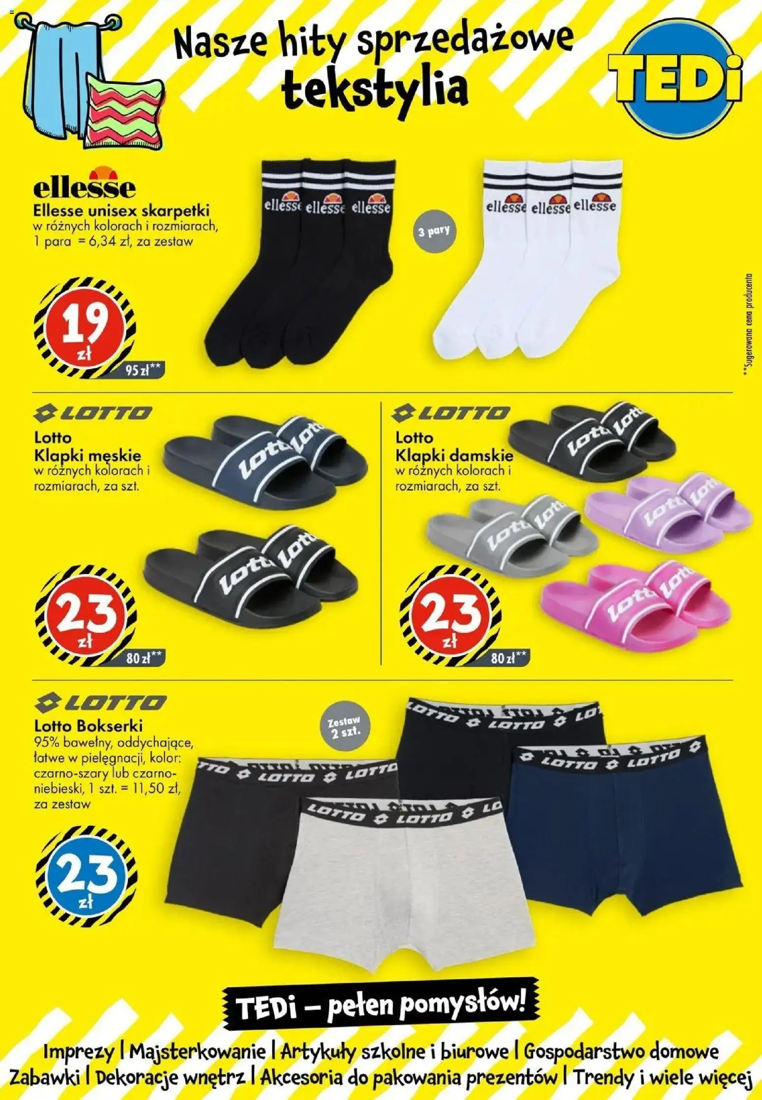 TEDi gazetka - Świdnica od (11.09.2026 - 18.09.2026) | Strona: 7 | Produkty: Klapki, Skarpetki, Klapki damskie, Dekoracje