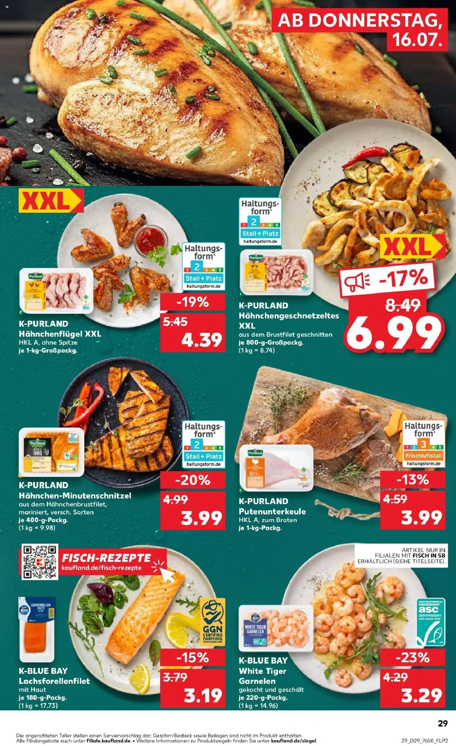 Kaufland Prospekt Rheinfelden (Baden) – gültig ab 13.07.2026 | Seite: 38 | Produkte: Garnelen, Fisch, Tiger garnelen