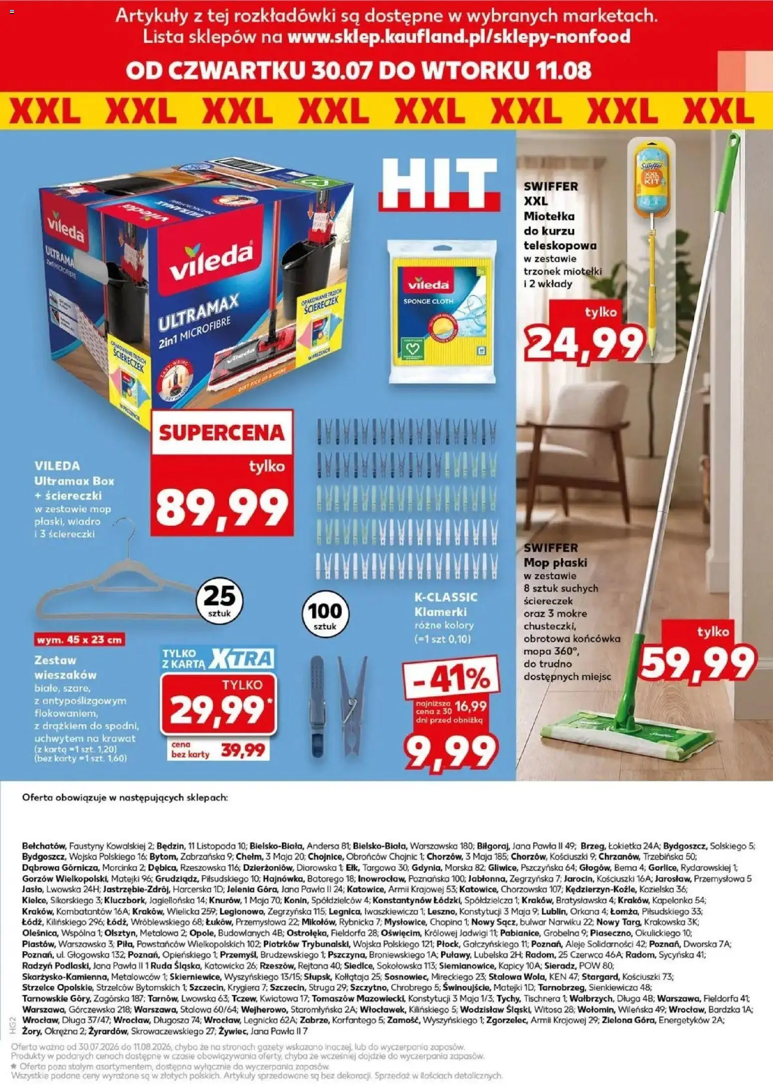 Kaufland gazetka - Złap Okazje od 30.07.2026 | Strona: 17 | Produkty: Karta, Ściereczki, Vileda, Mop