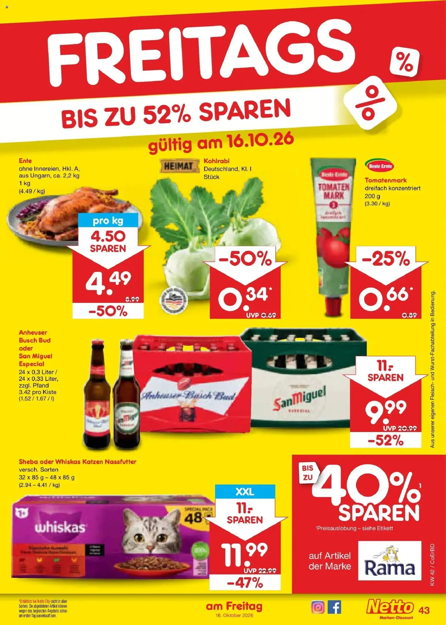 Netto Marken-Discount Prospekt Weimar (ab 12.10.2026) » Angebote | Seite: 59 | Produkte: Sheba, Rama, Bad, Whiskas