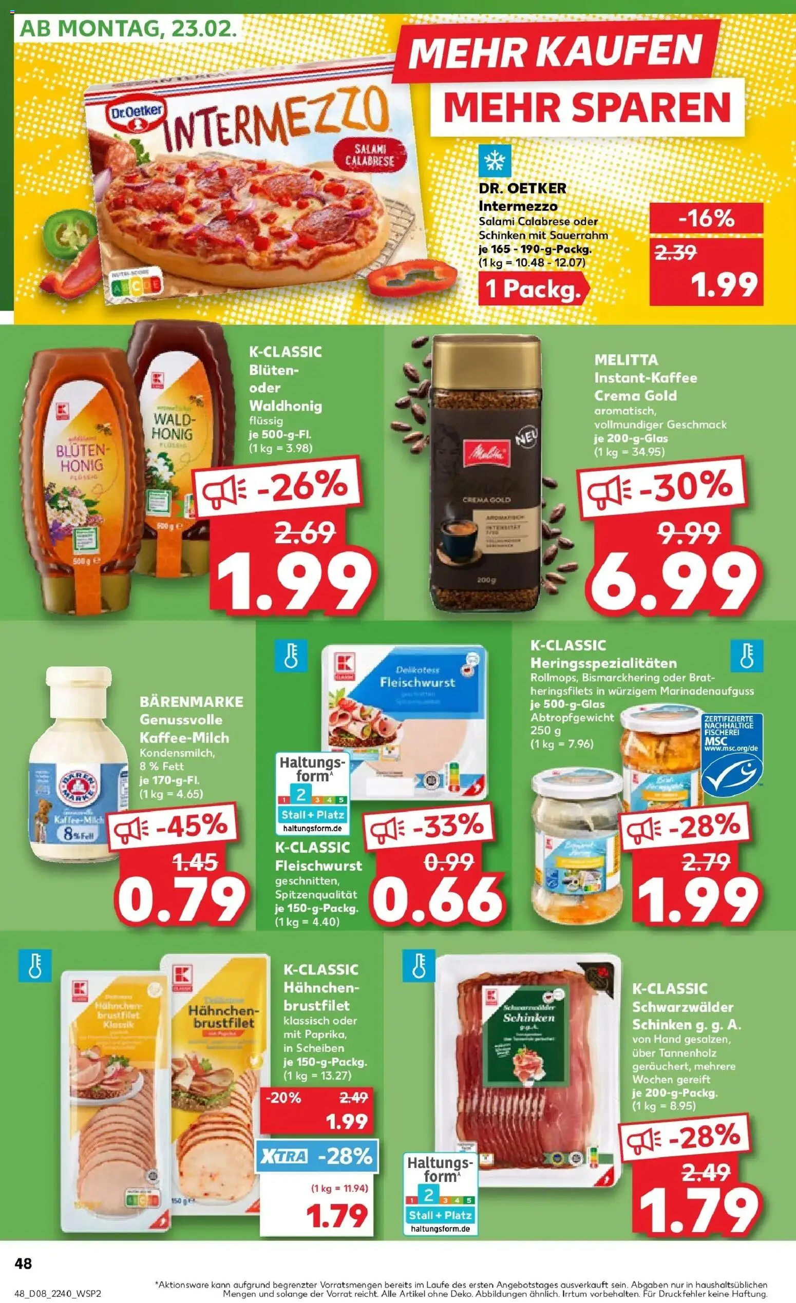 Kaufland prospekt Calw	 – gültig ab 19.02.2026 | Seite: 56 | Produkte: Melitta, Hahnchen, Salami, Schinken