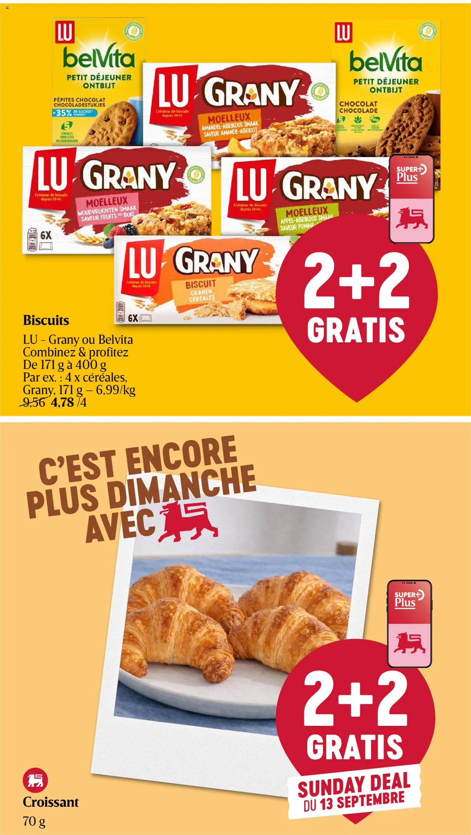 {H1} | Pagina: 4 | Producten: Granen, Croissant, Belvita, Chocolade
