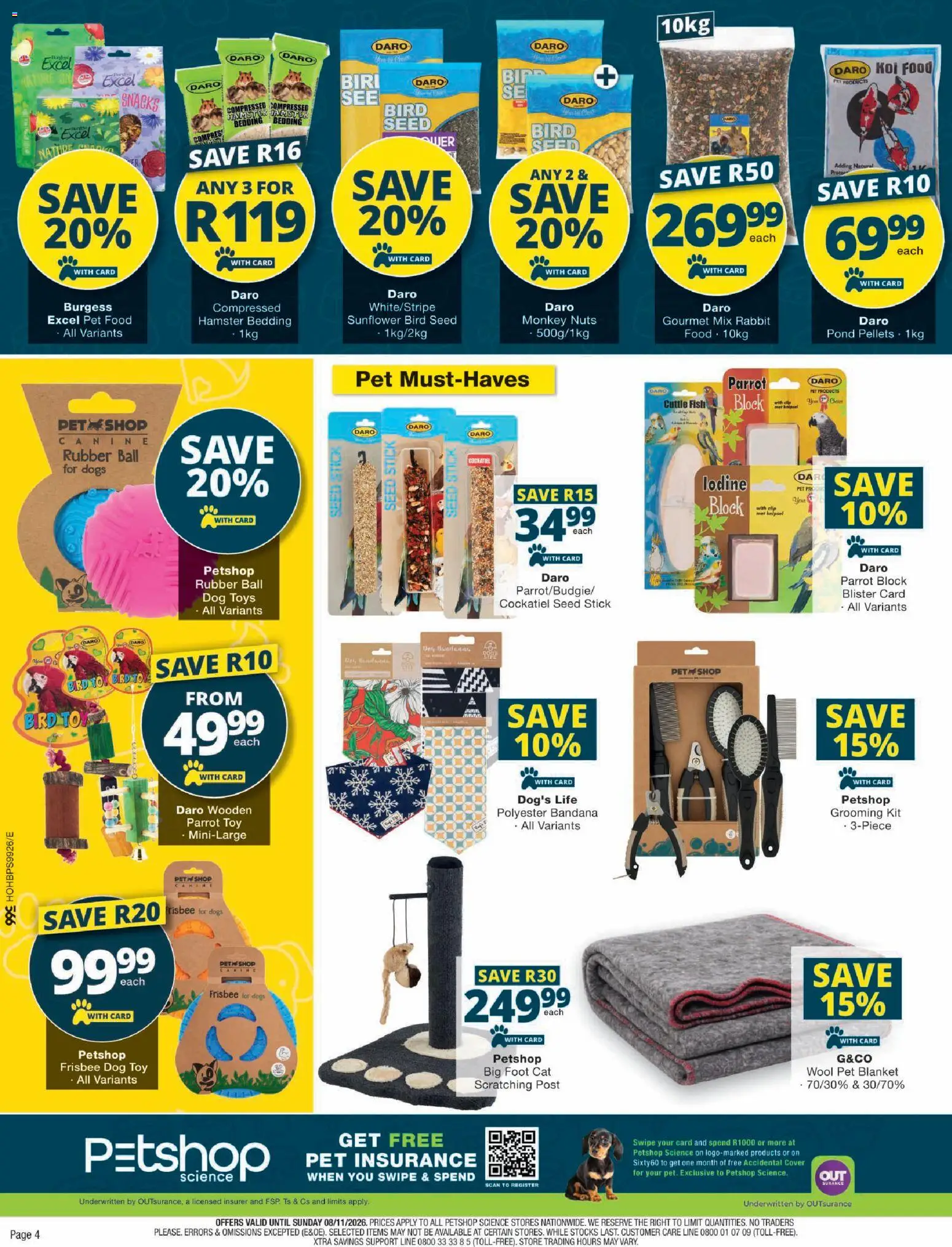 New Checkers catalogue – valid from 07/09/2026 | Page: 4 | Products: Toys, Blanket, Fish, Nuts