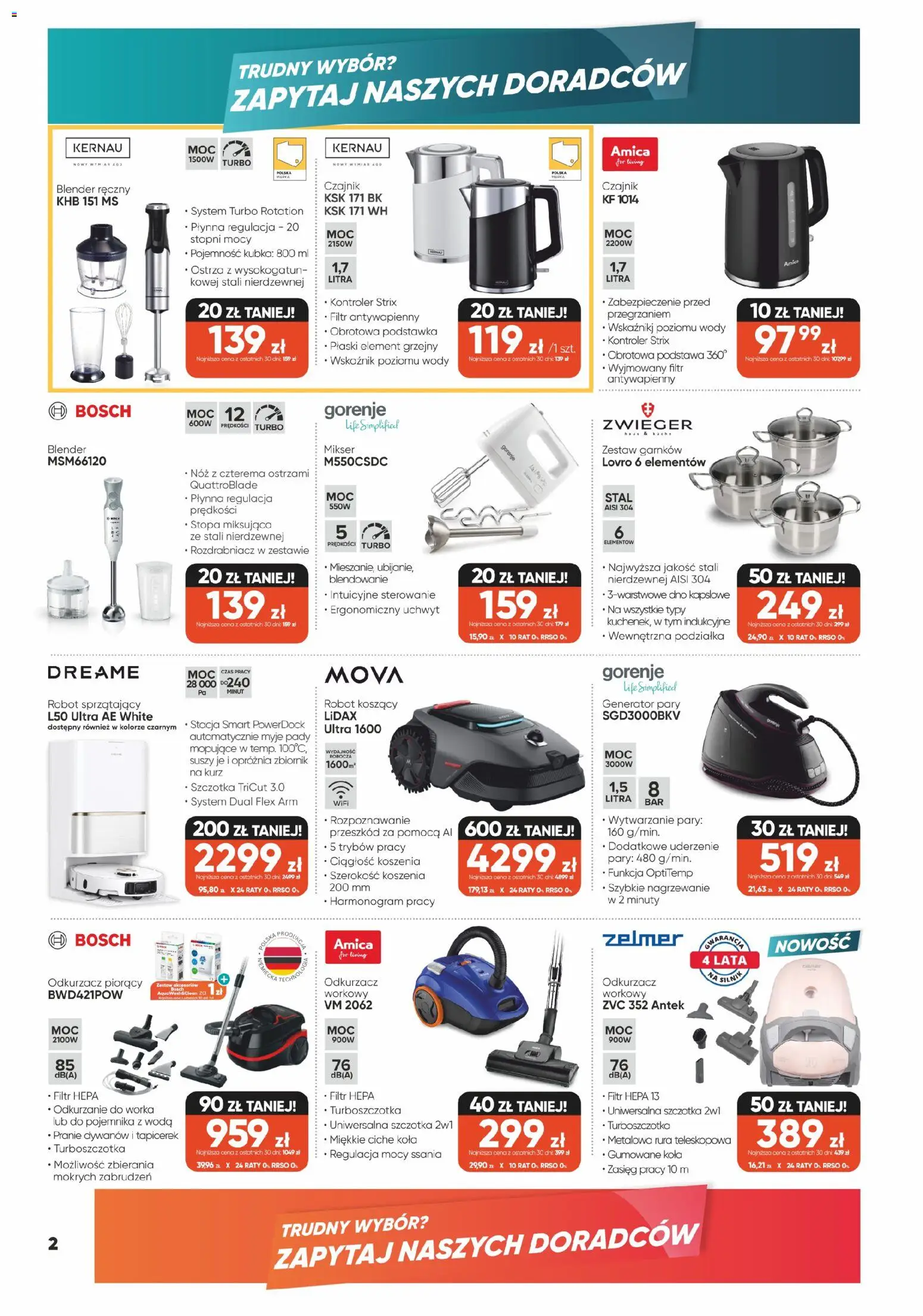 Max elektro gazetka od 28.05.2026 | Strona: 2 | Produkty: Odkurzacz, Szczotka, Blender, Robot sprzątający