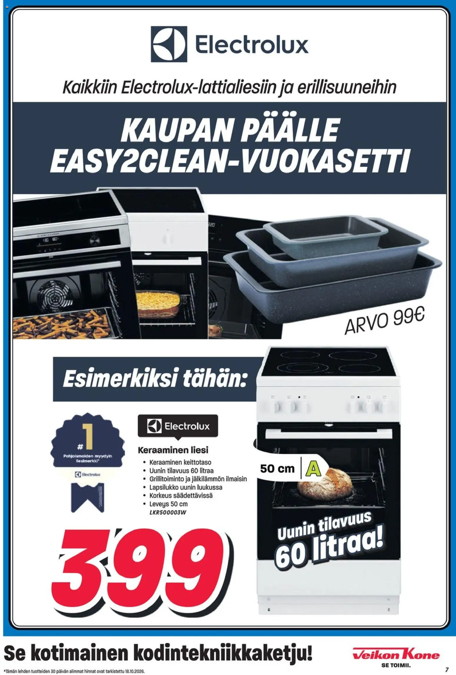 Veikon Kone tarjoukset – voimassa 19/10/2026 alkaen | Sivu: 7 | Tuotteet: Keittotaso, Liesi