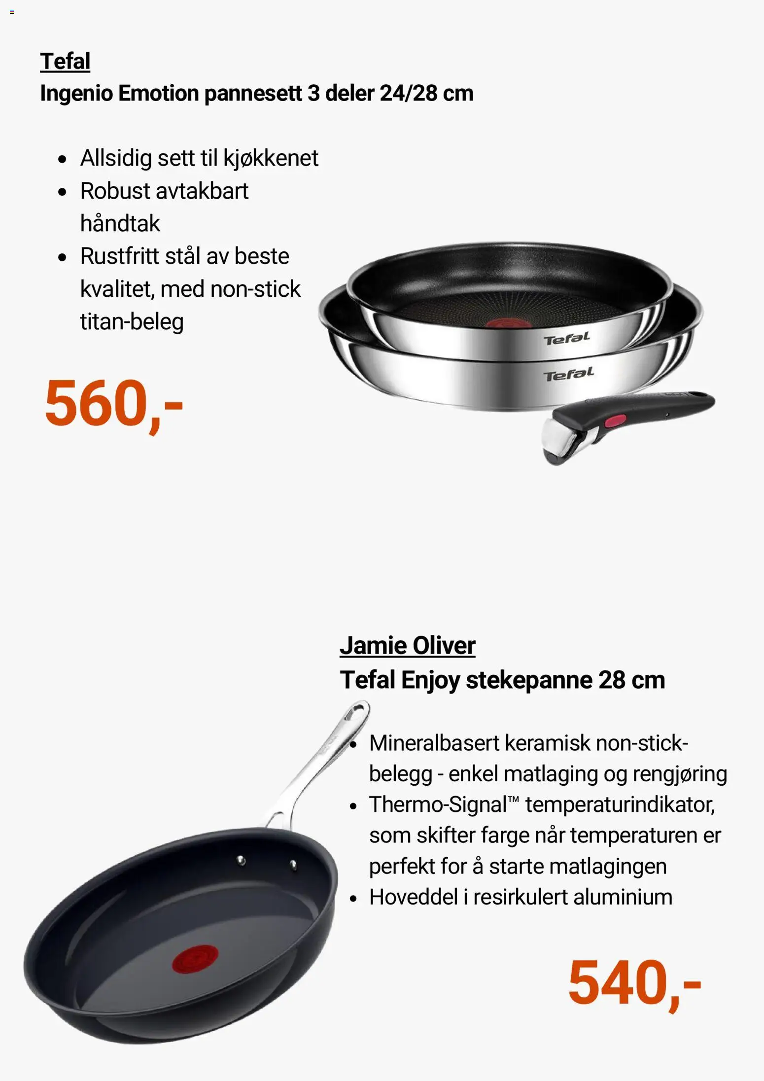 {H1} | Side: 4 | Produkter: Stekepanne, Håndtak