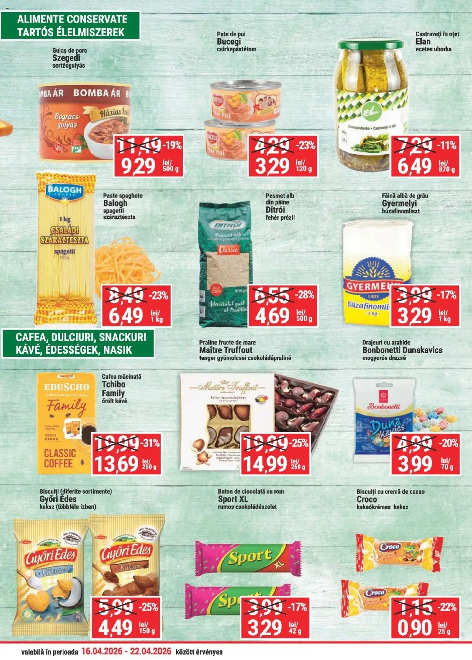 Noul catalog Merkur – valabil de la 16.04.2026 | Pagină: 3 | Produse: Arahide, Cafea, Făină, Paste