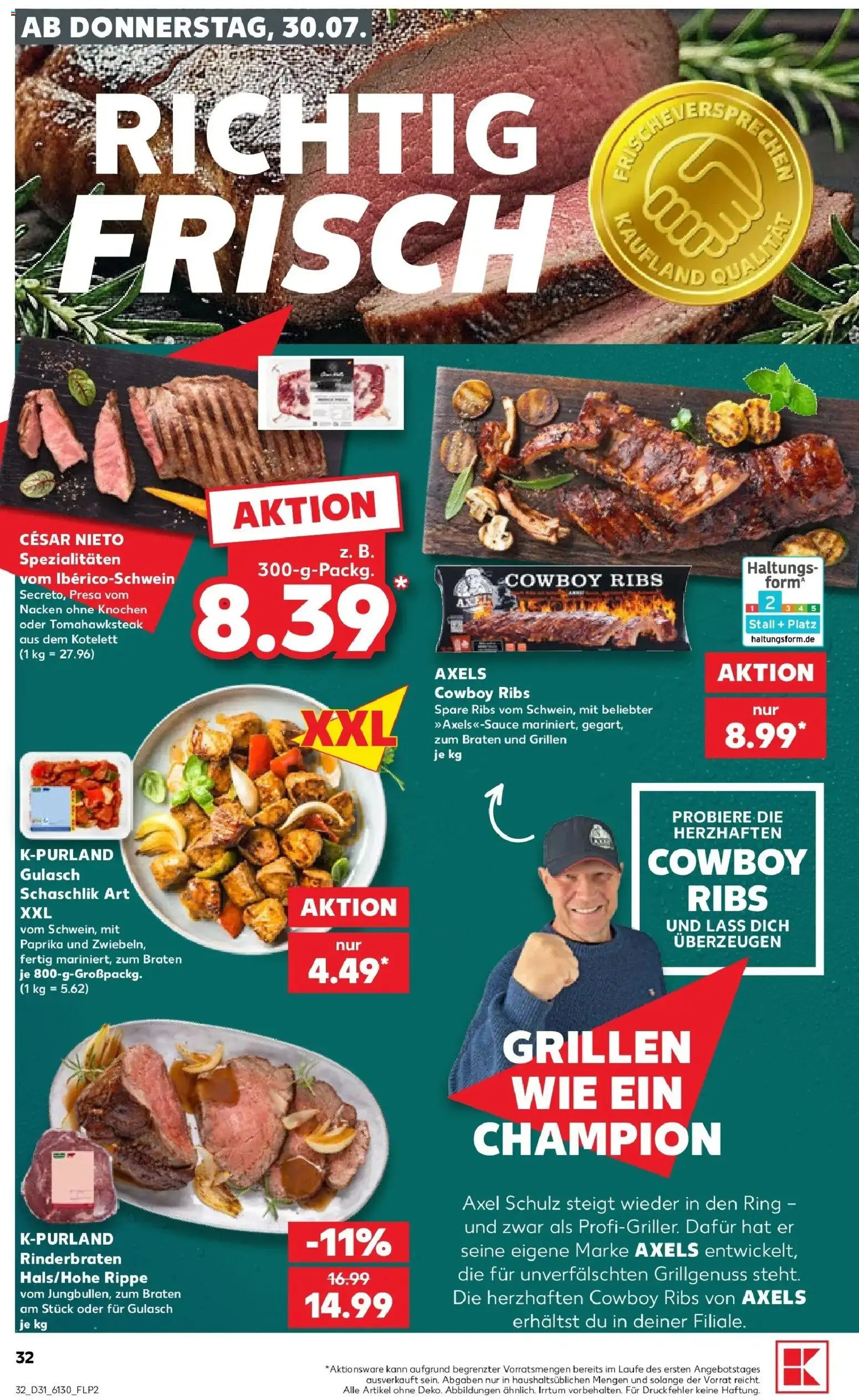 Kaufland Prospekt Heilbronn – gültig ab 27.07.2026 | Seite: 41 | Produkte: Rinderbraten, Spare ribs, Paprika, Gulasch