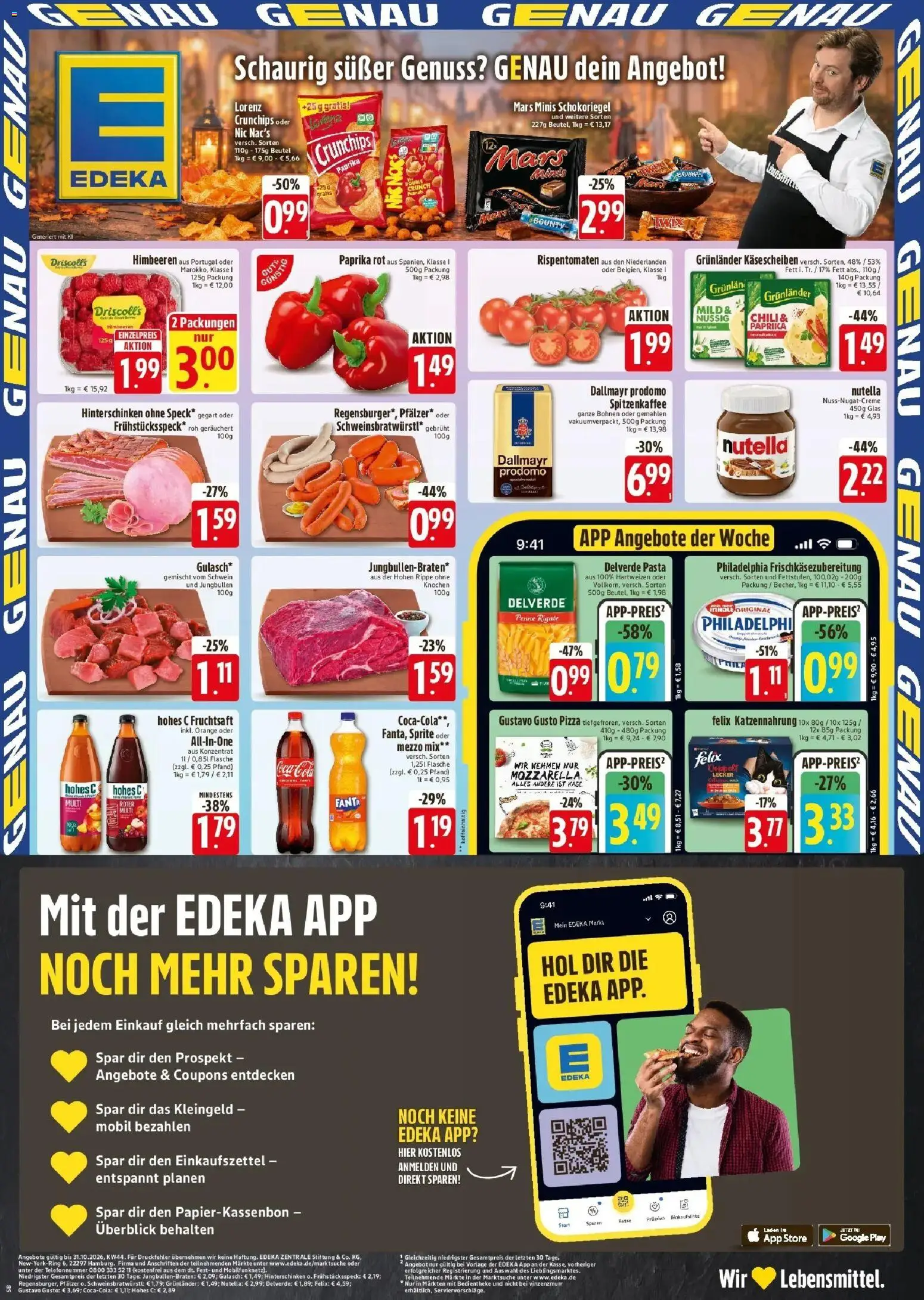 Edeka Prospekt Vilsbiburg (ab 29.10.2026) » Angebote Online | Seite: 1 | Produkte: Sprite, Käse, Dallmayr, Dallmayr prodomo
