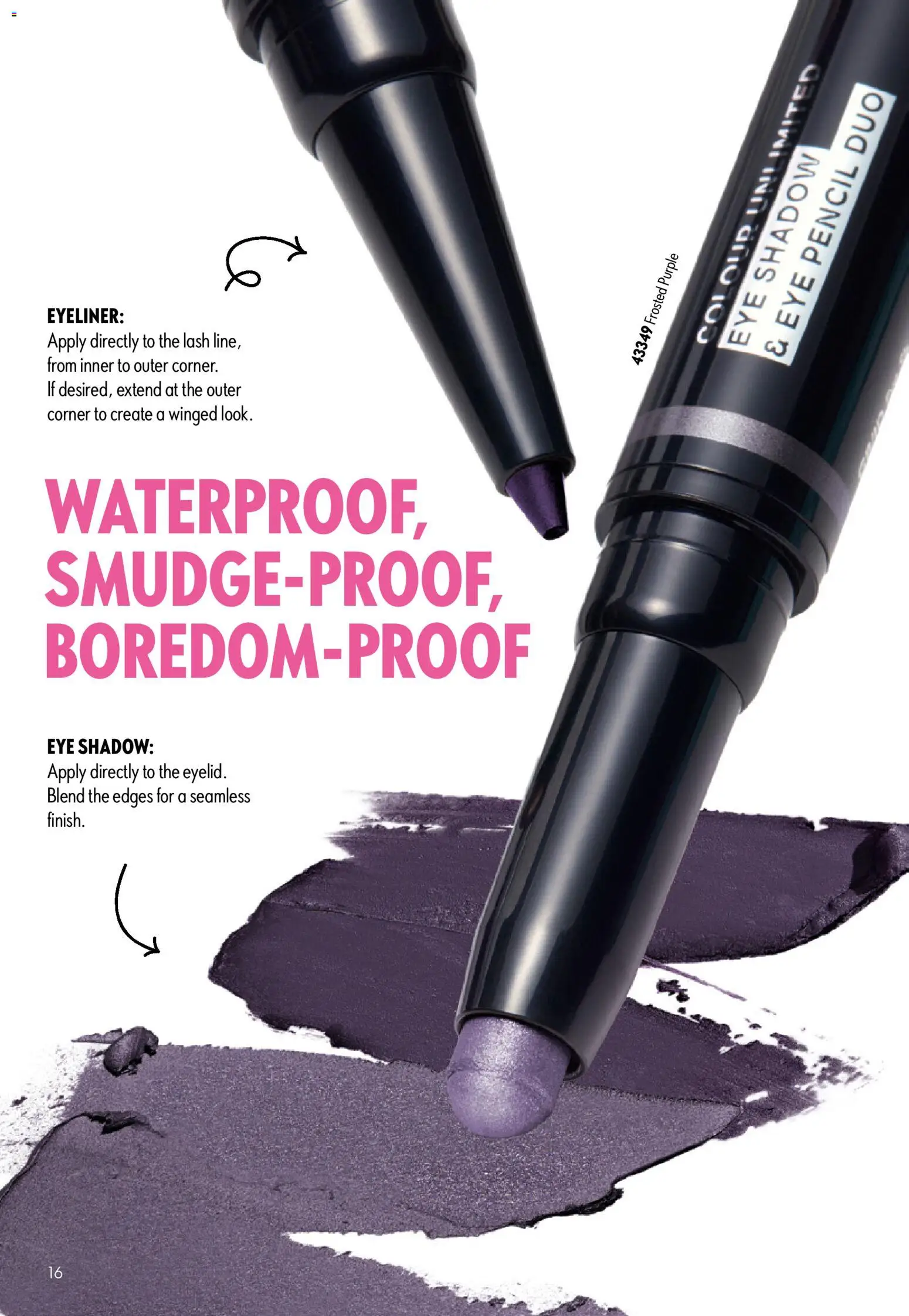 {H1} | Page: 16 | Products: Eye shadow, Eyeliner, Eye pencil