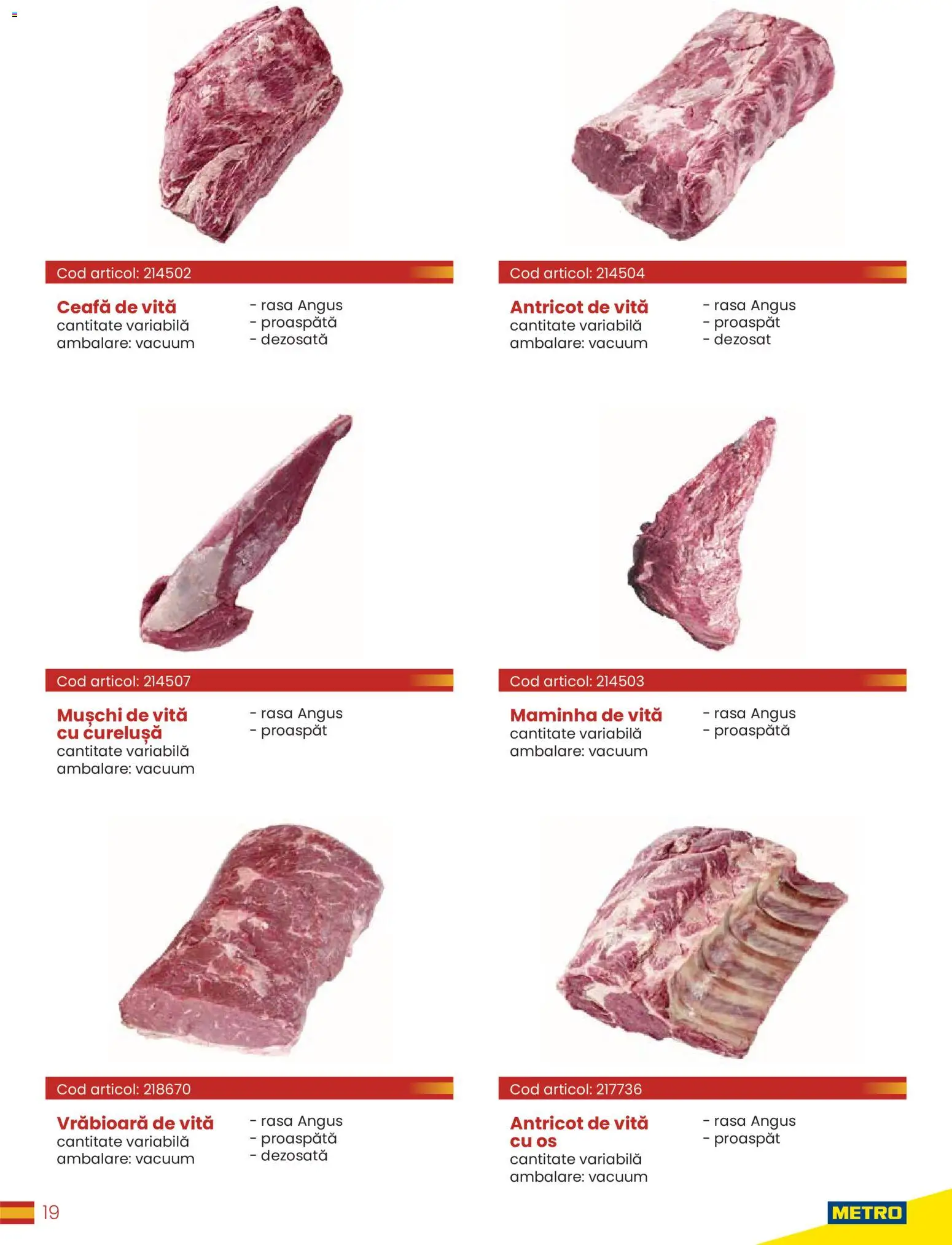 Noul catalog Metro – valabil de la 30.03.2026 | Pagină: 19 | Produse: Yağ sökücü