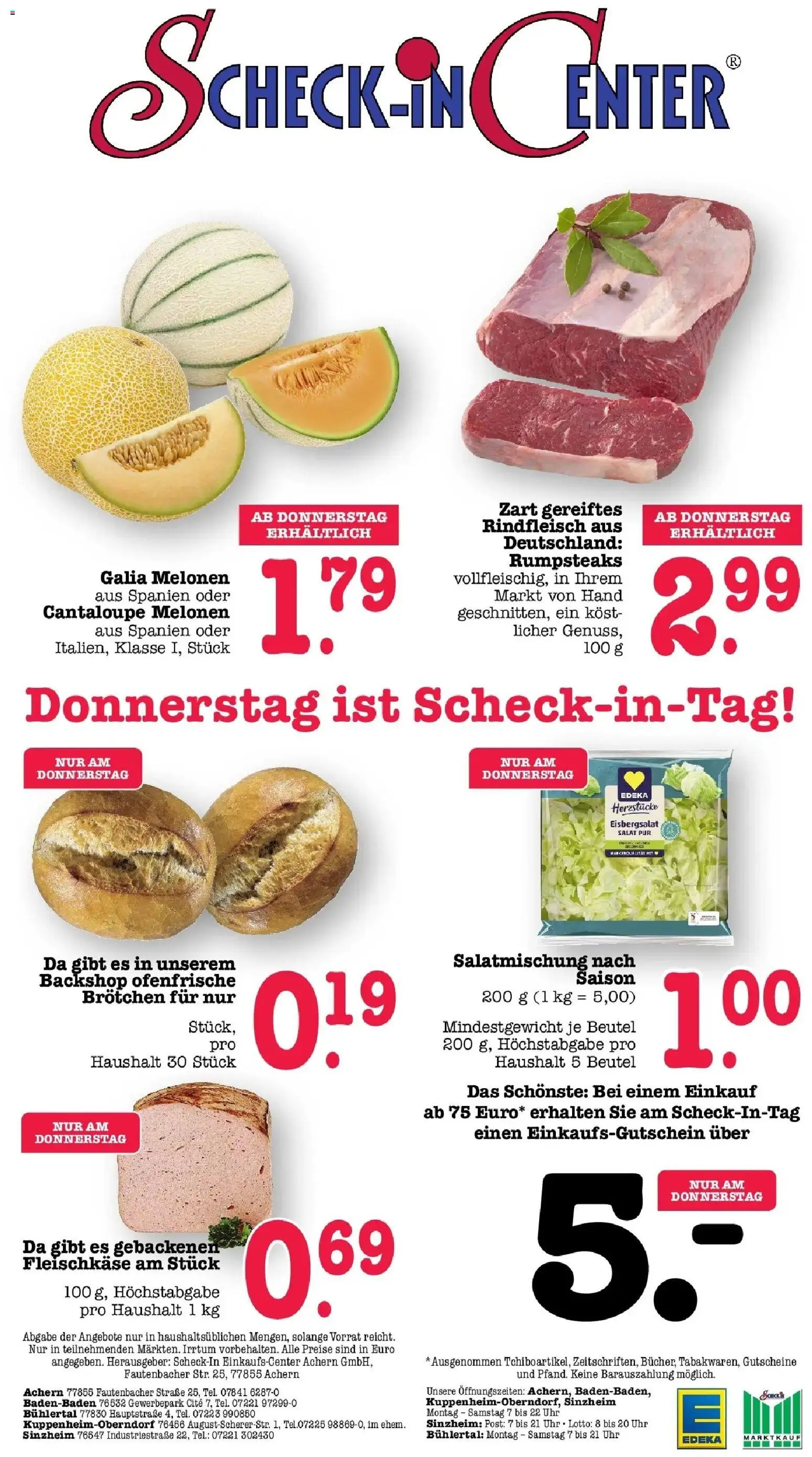 E center Prospekt Sinzheim – gültig ab 13.07.2026 | Seite: 82 | Produkte: Ofenfrische, Rindfleisch, Salat, Uhr