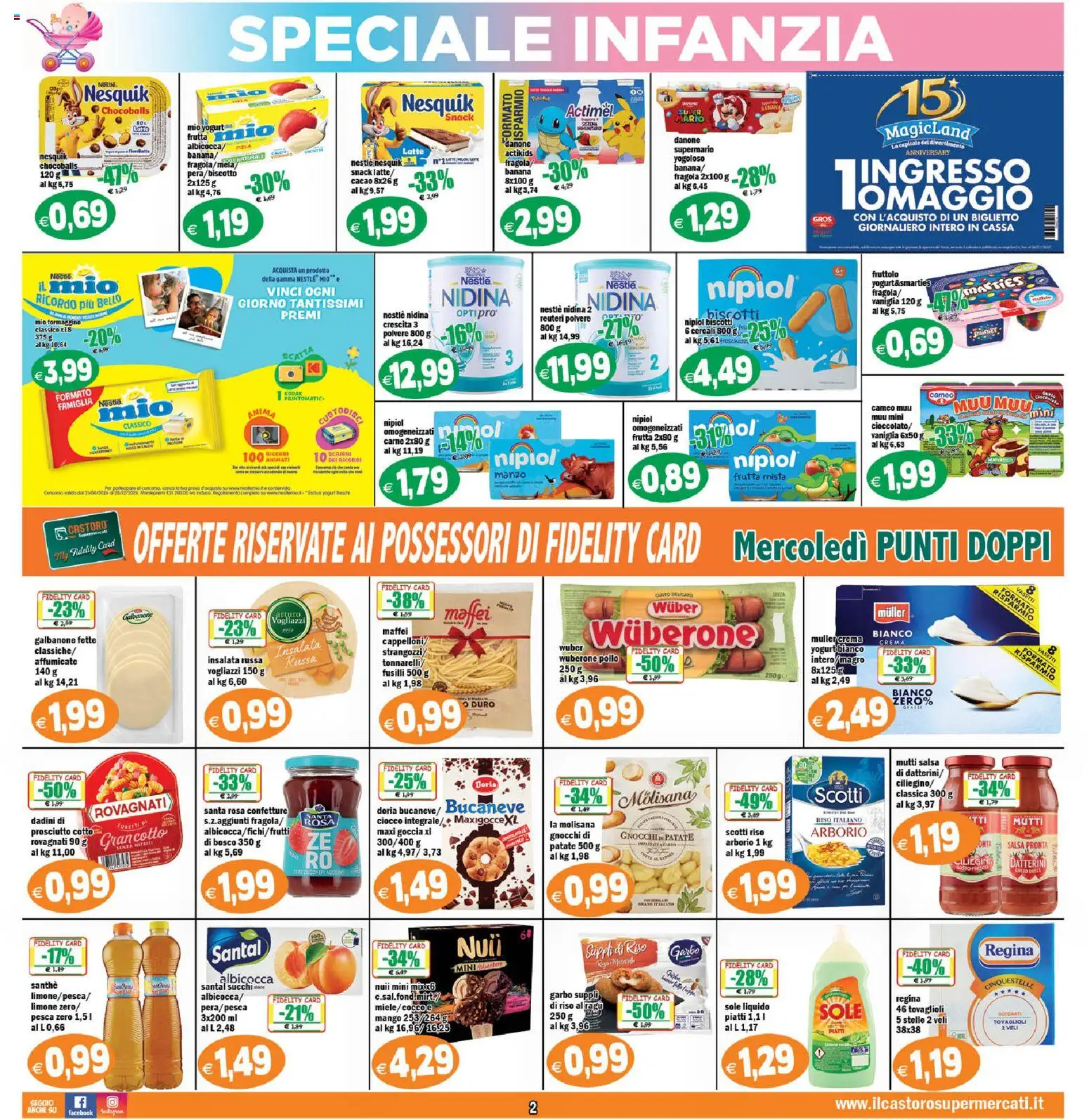 Volantino Il Castoro del 23/09/2026 | Pagina: 2 | Prodotti: Pollo, Piatti, Biscotti, Latte