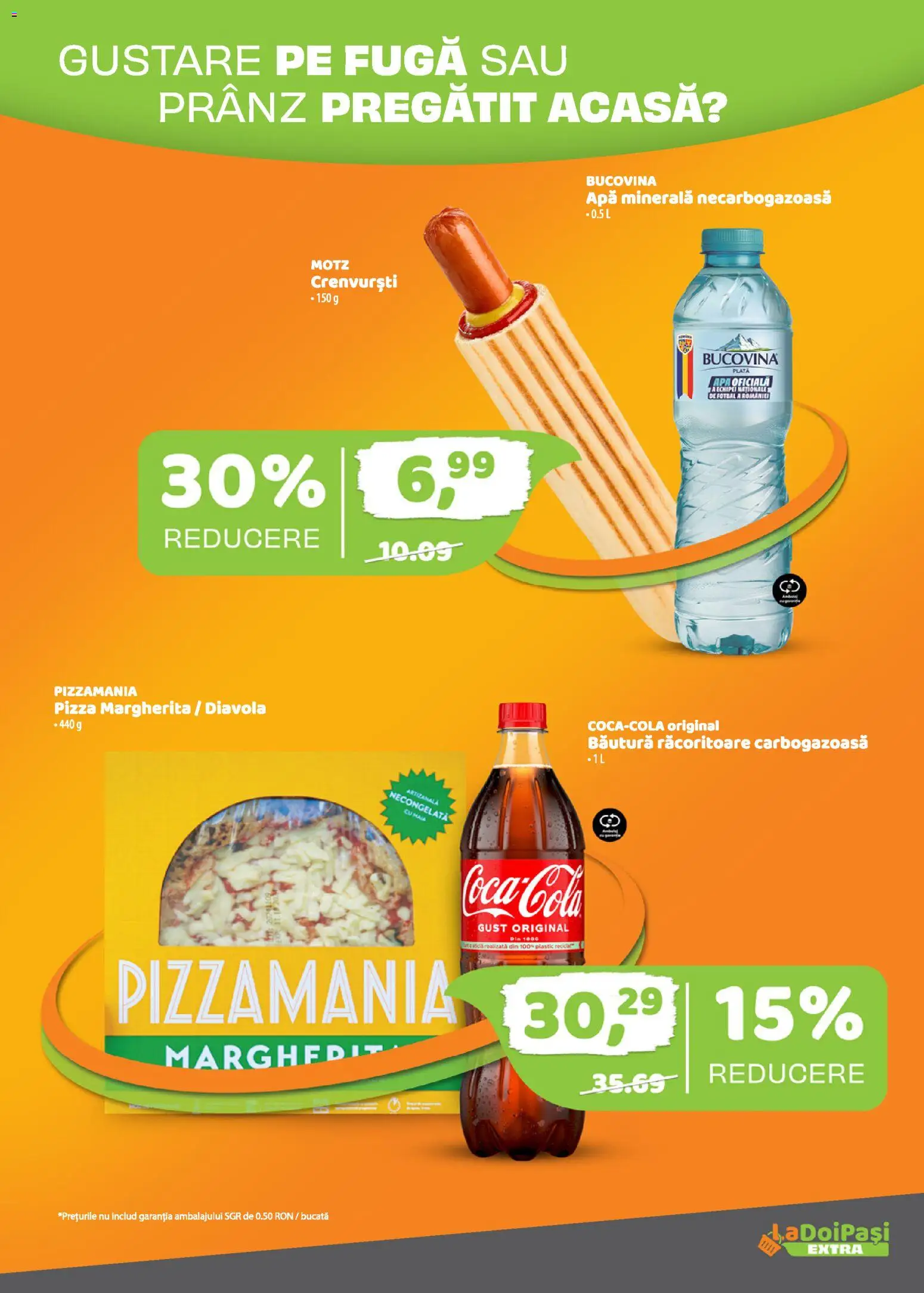 Noul catalog LaDoiPași – valabil de la 01.05.2026 | Pagină: 3 | Produse: Yazı tahtası kalemi, Crenvurști, Pizza, Apă