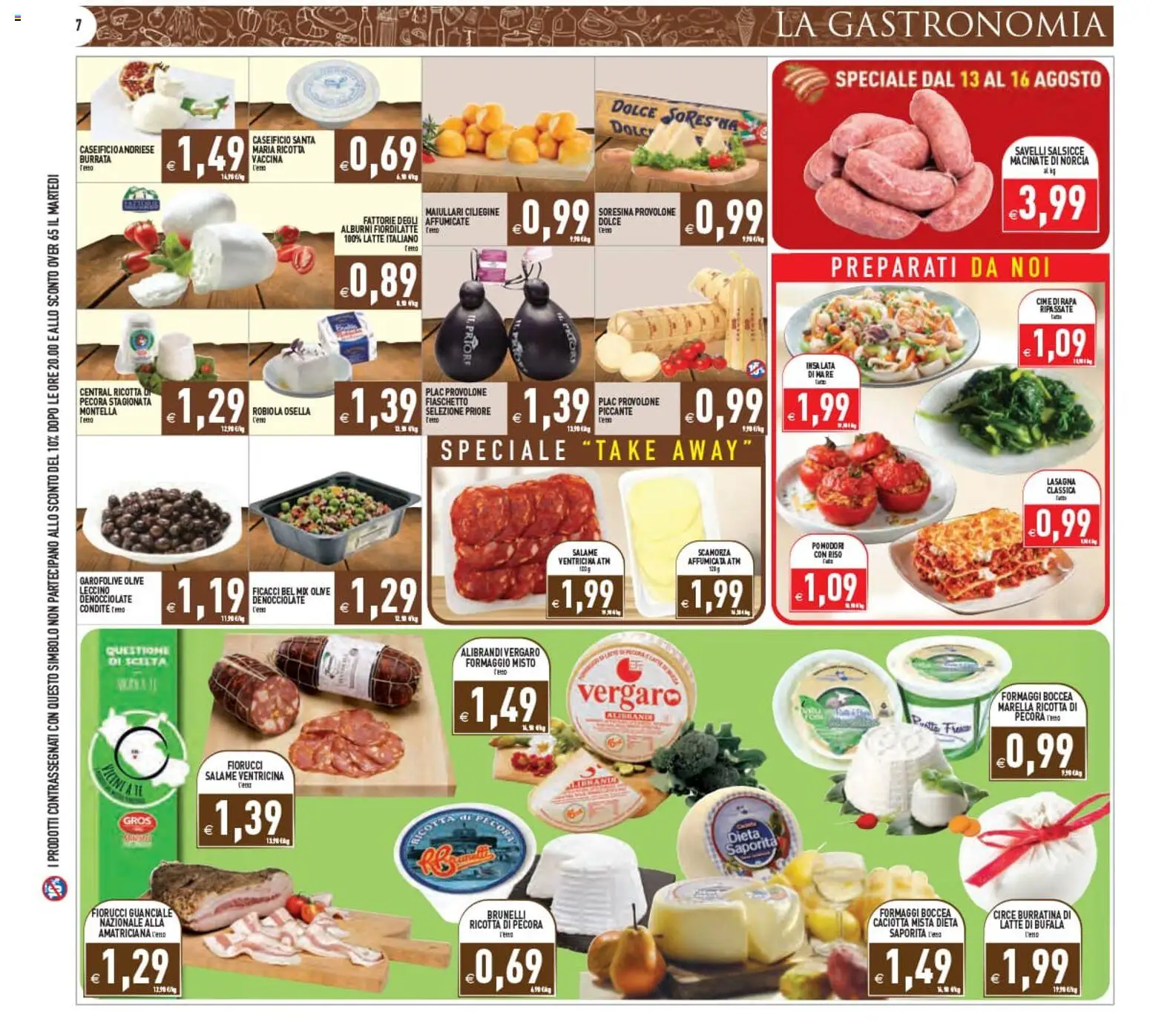 Volantino PIM Supermercati del 12/08/2026 | Pagina: 7 | Prodotti: Salame, Pomodori, Ricotta, Robiola