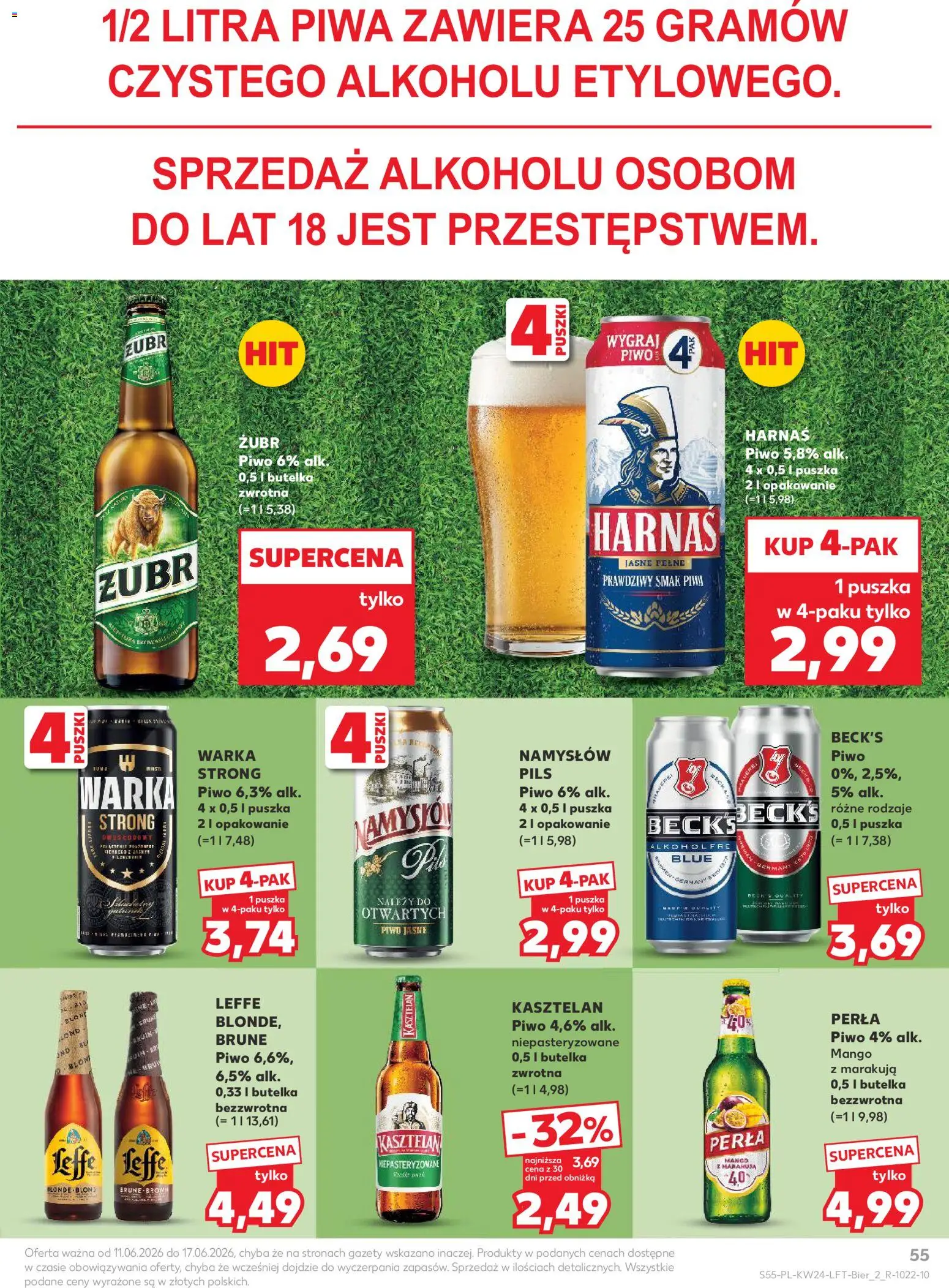 Kaufland Polsko leták od 11.06.2026 | Strana: 55 | Produkty: Mango, Zubr, Perla, Marakuja