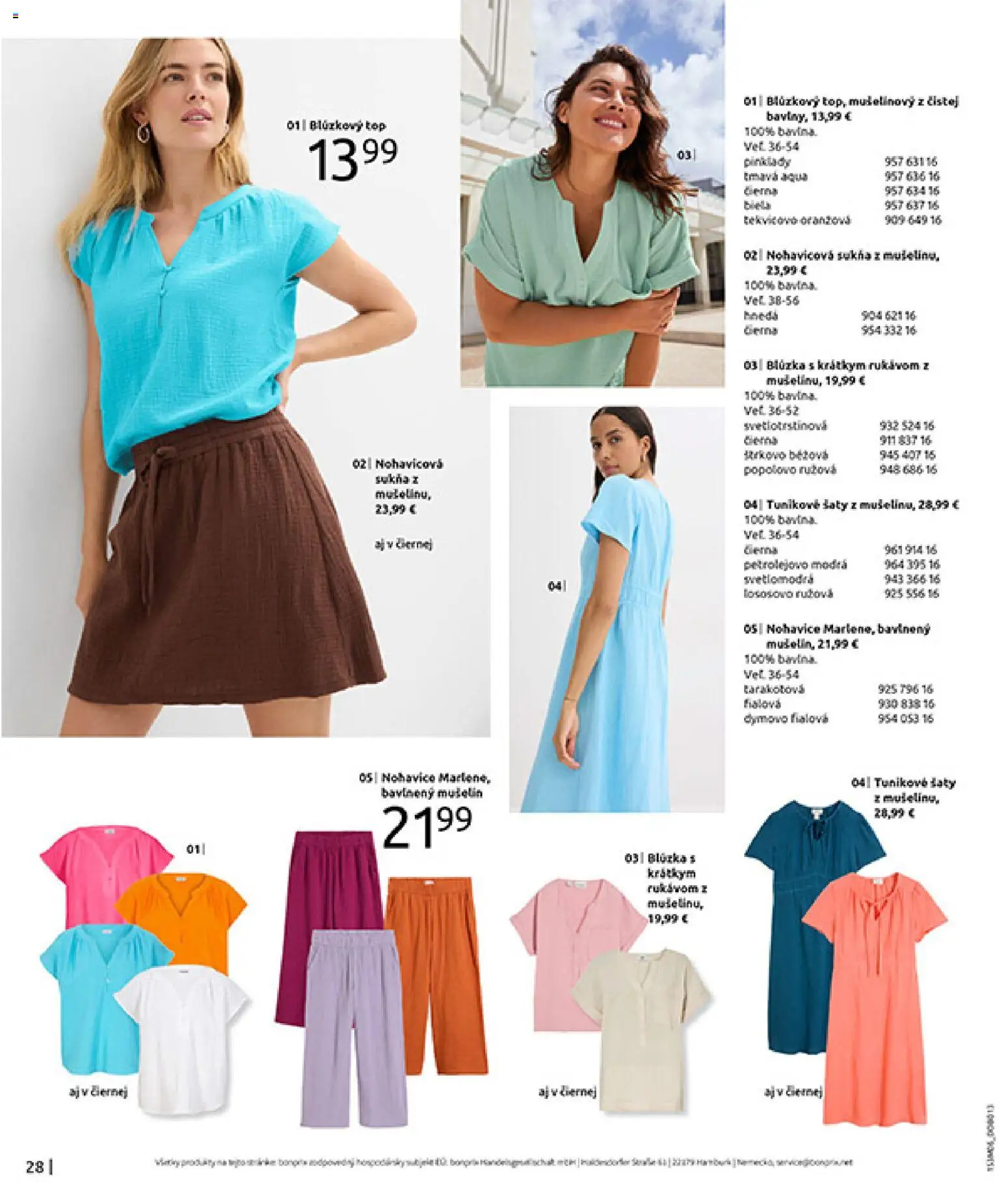 Nové Bonprix akcie – leták je platný od 15.06.2026 | Strana: 30 | Produkty: Šaty, Blúzka, Nohavice