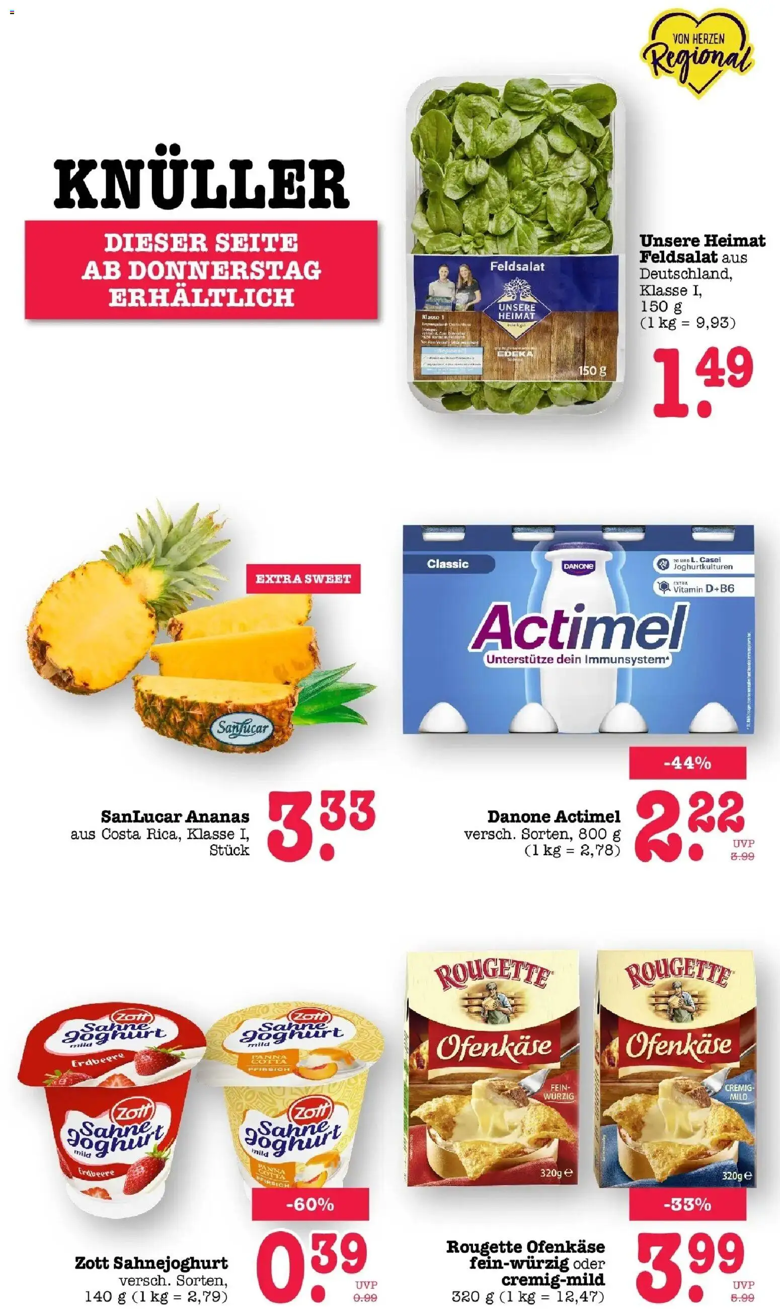Edeka Prospekt Bühlertal (ab 26.10.2026) » Angebote Online | Seite: 78 | Produkte: Actimel, Joghurt, Rougette ofenkase, Pfirsich