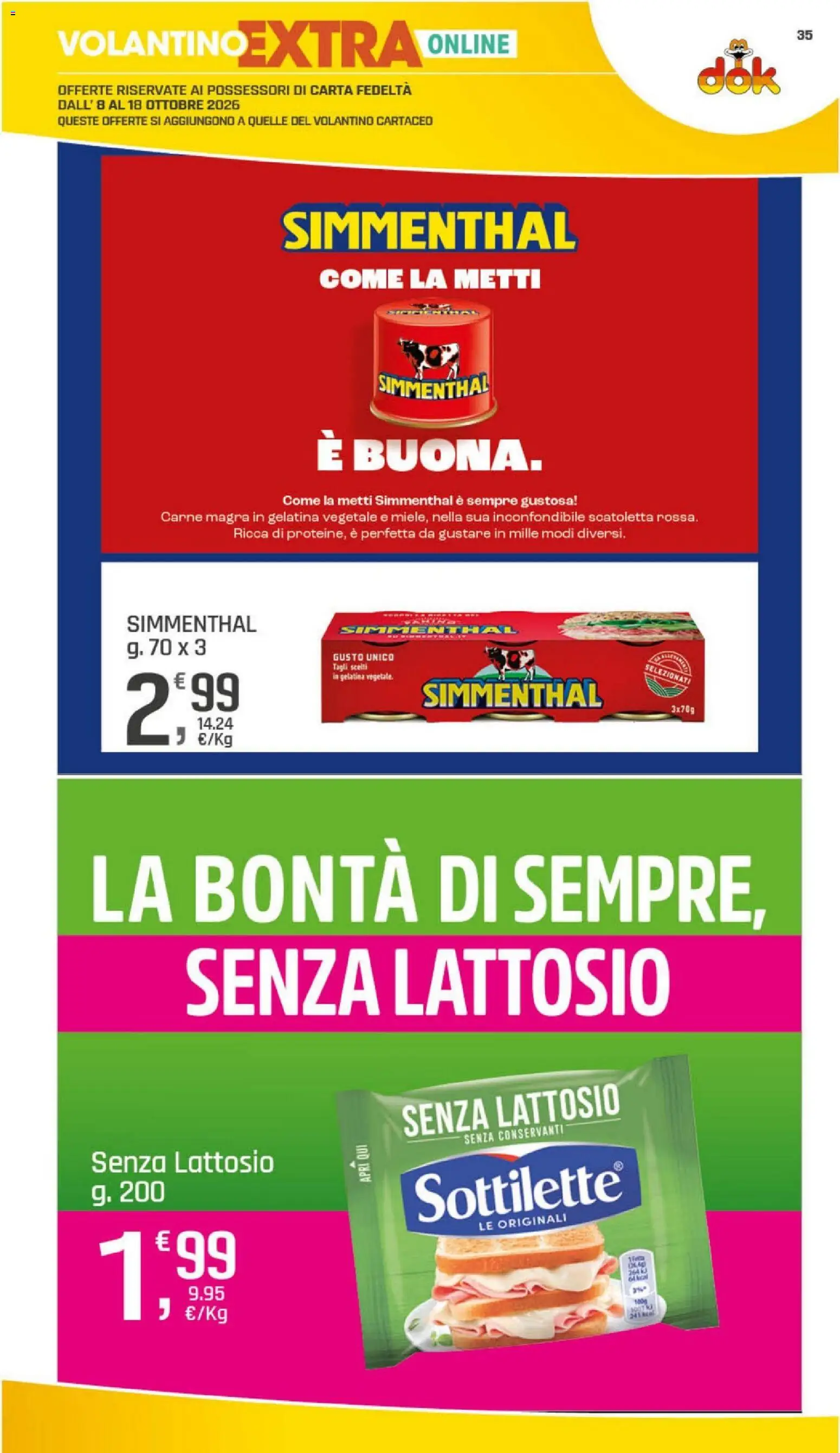 Volantino DOK del 06/10/2026 | Pagina: 35 | Prodotti: Carne, Senza lattosio