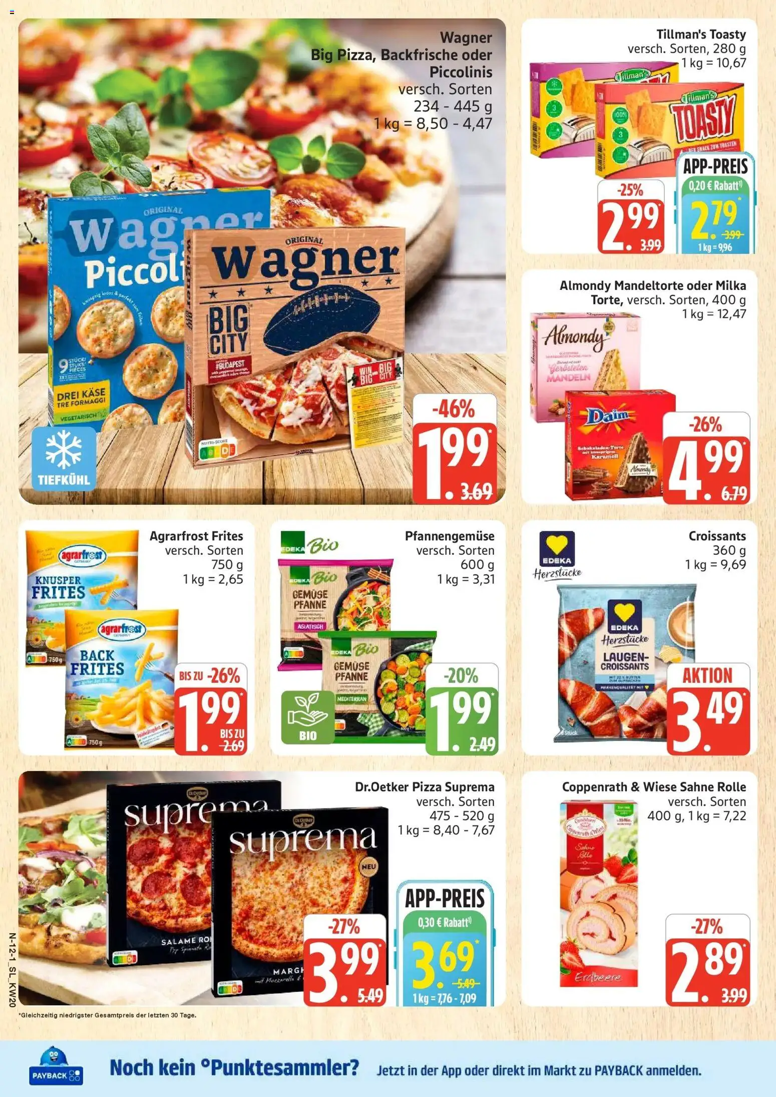 Marktkauf Prospekt Schleswig	 – gültig ab 10.05.2026 | Seite: 12 | Produkte: Mandeln, Piccolinis, Pizza, Sahne