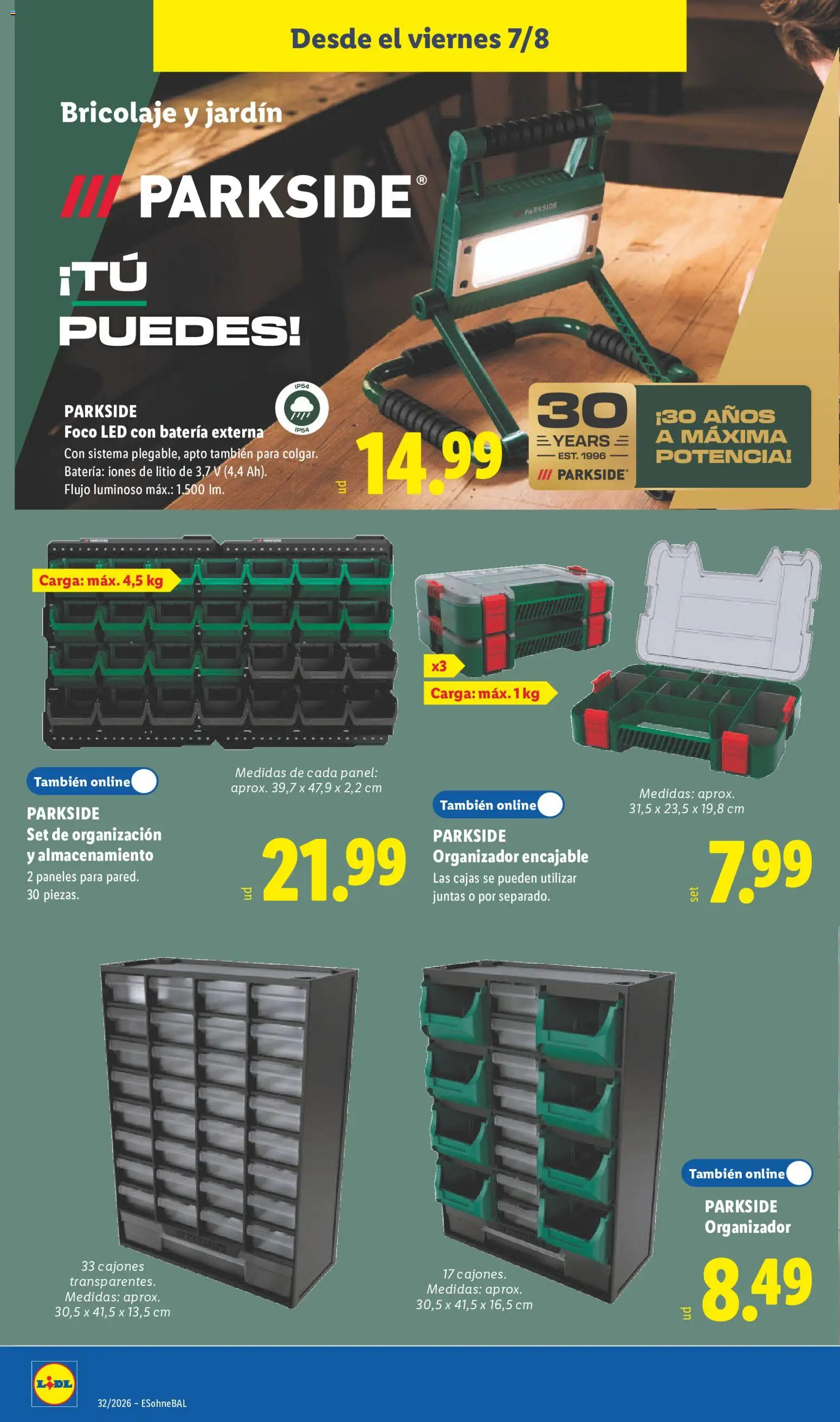 Lidl folleto de bazar │ válido desde el 03/08/2026 | Página: 24 | Productos: Organizador, Batería