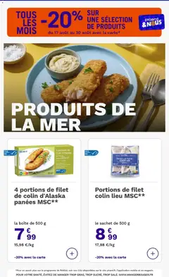 Picard - Prévisualisation de Picard catalogue valide à partir de 17/08/2026 | Page: 15 | Produits: Filet de colin d'Alaska, Pêche